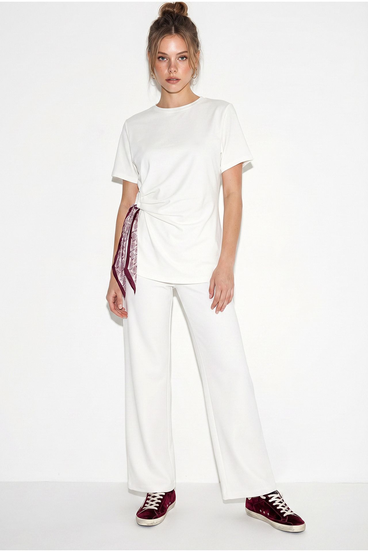 LUCCI Crew Neck T-Shirt and Wide Leg Trousers Set 3