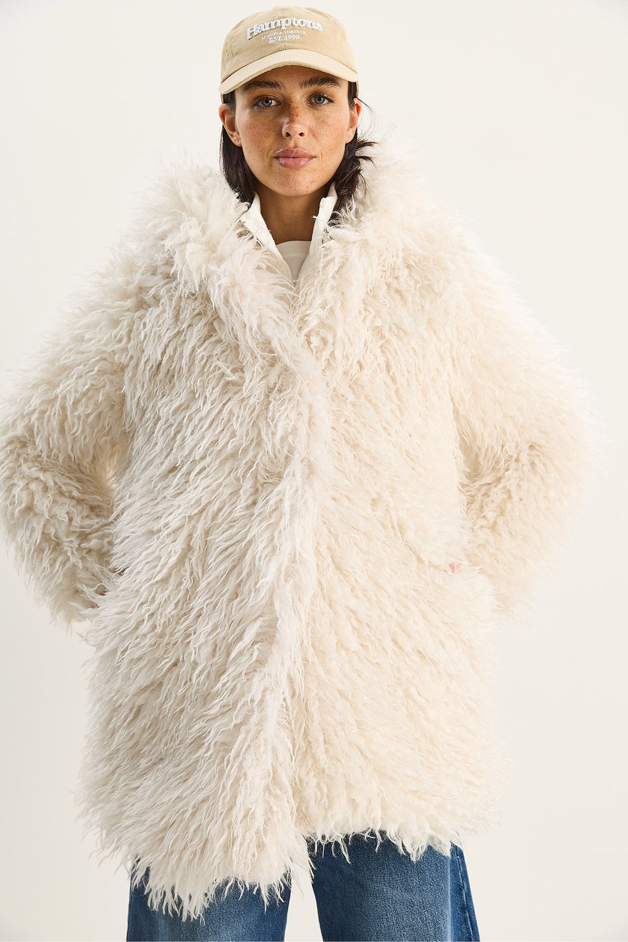 LUCCI Oversize Hooded Faux Fur Jacket 5
