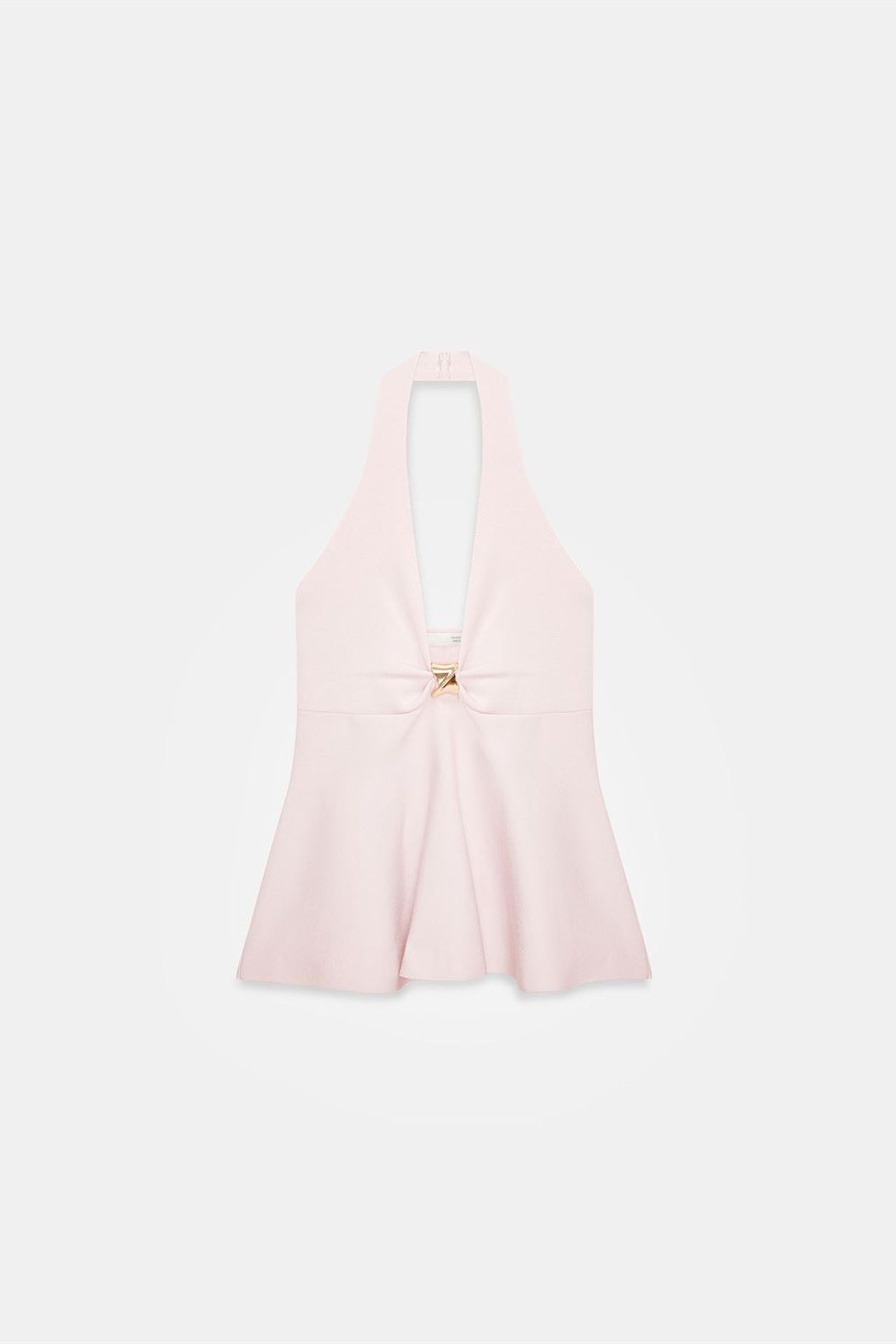 DILVIN Seamless Halter Peplum Blouse 6