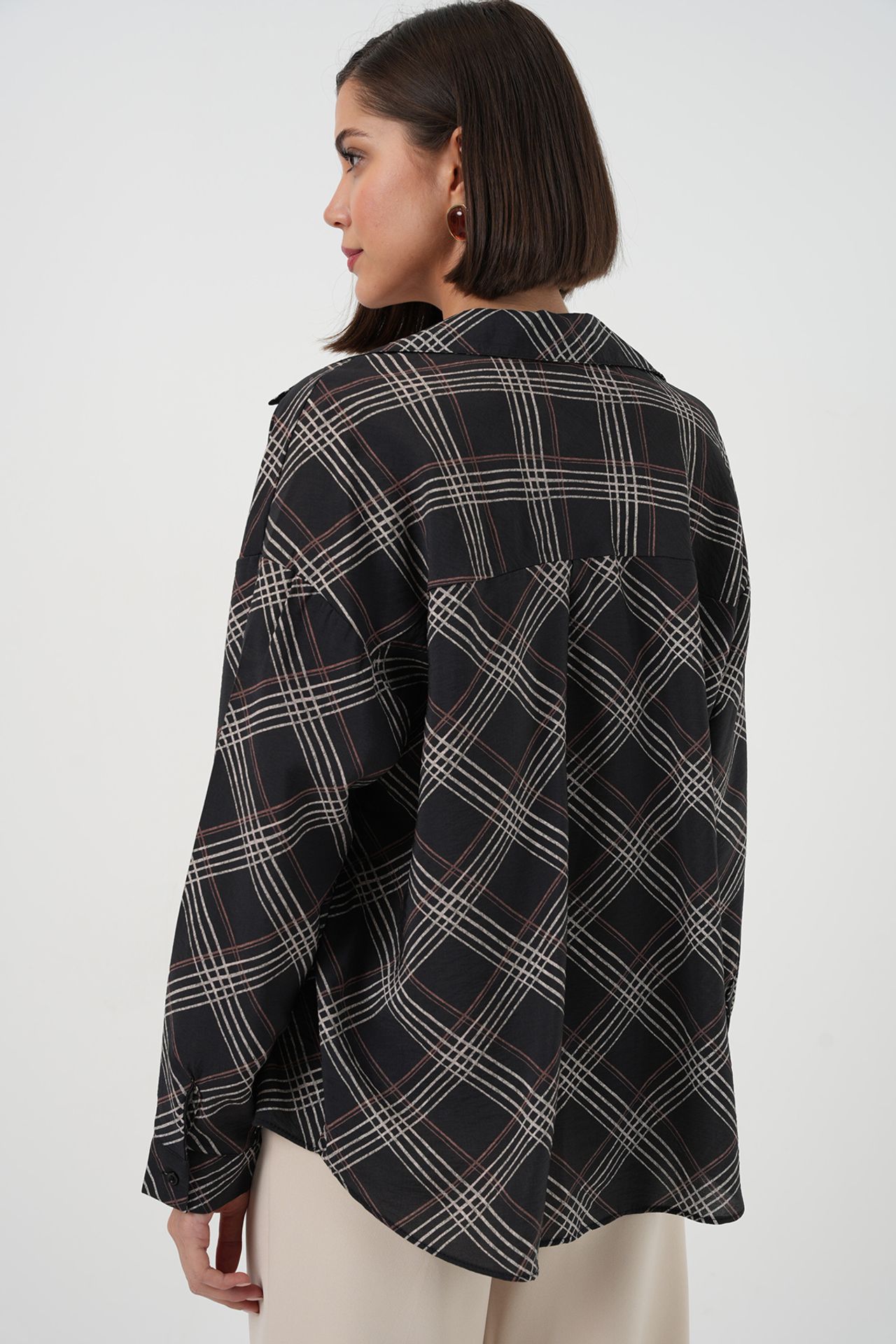 BDART Oversized Plaid Button-Up Shirt 6