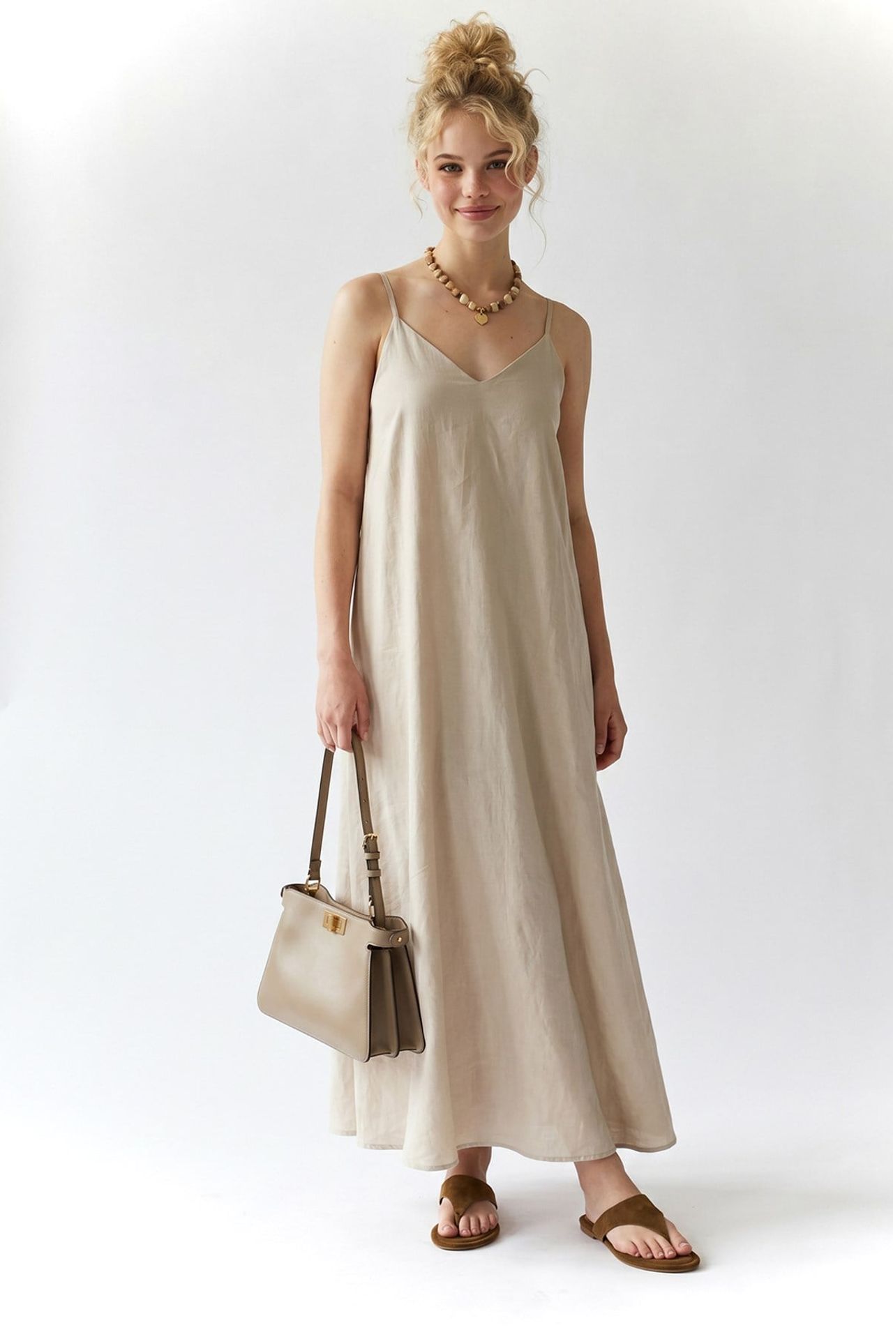 MIXRAY Sleeveless A-line Maxi Dress 1