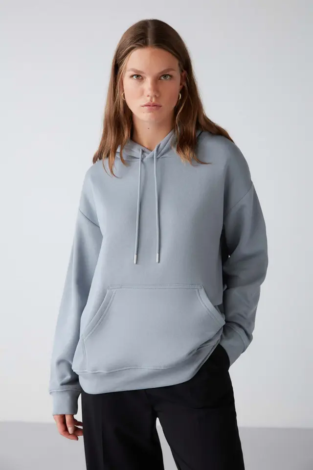 GRIMELANGE Hooded Relaxed Pocket Sweatshirt