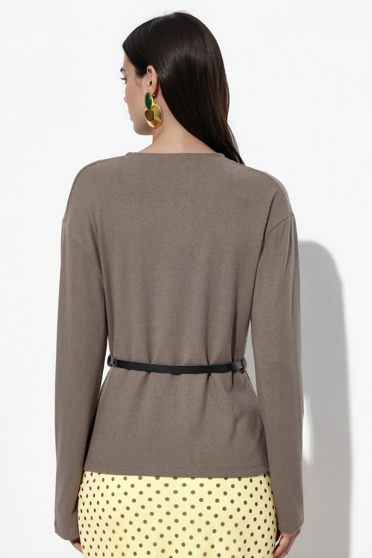 BUSEM Belted Ribbed Knit Cardigan 3