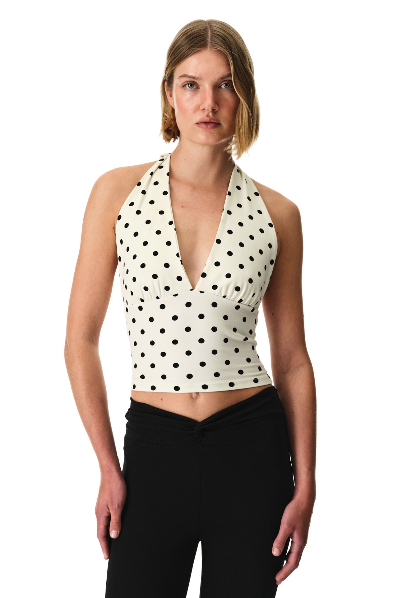 PENTI Polka Dot Halter Neck Top 2