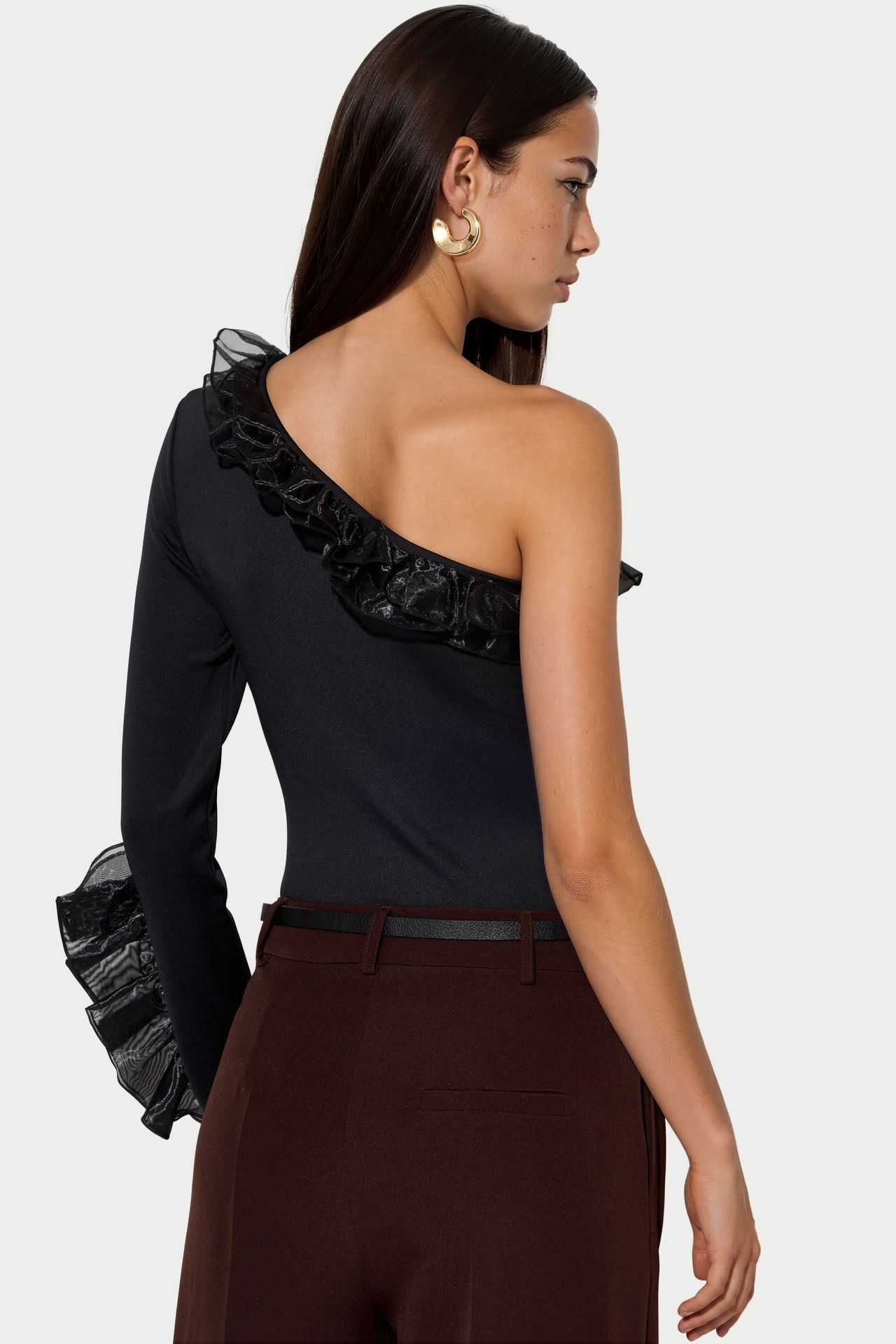 MSN One-Shoulder Slim-Fit Knit Jumpsuit 4