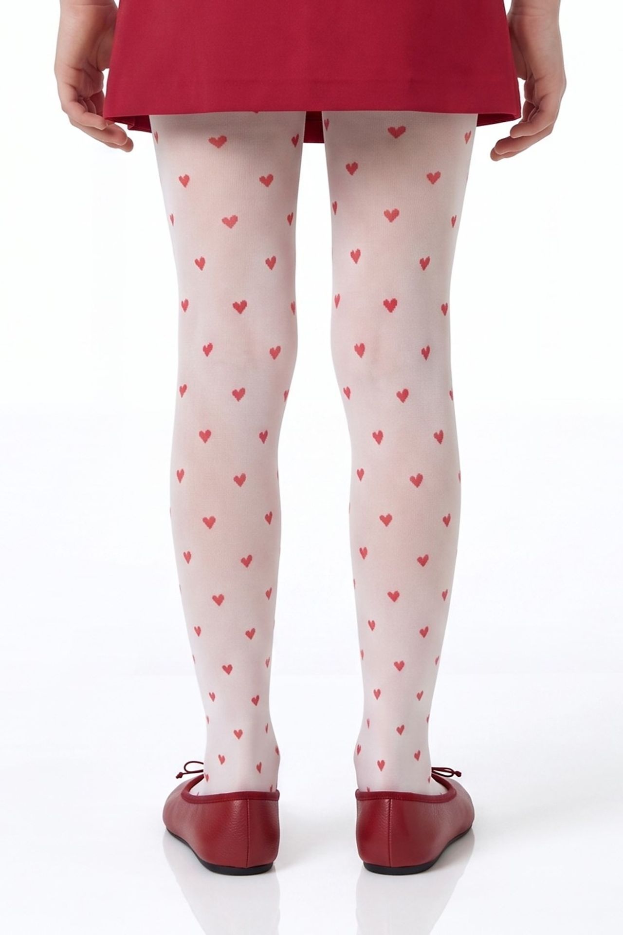 PENTI Girls' Little Heart Heart Pattern Tights 3