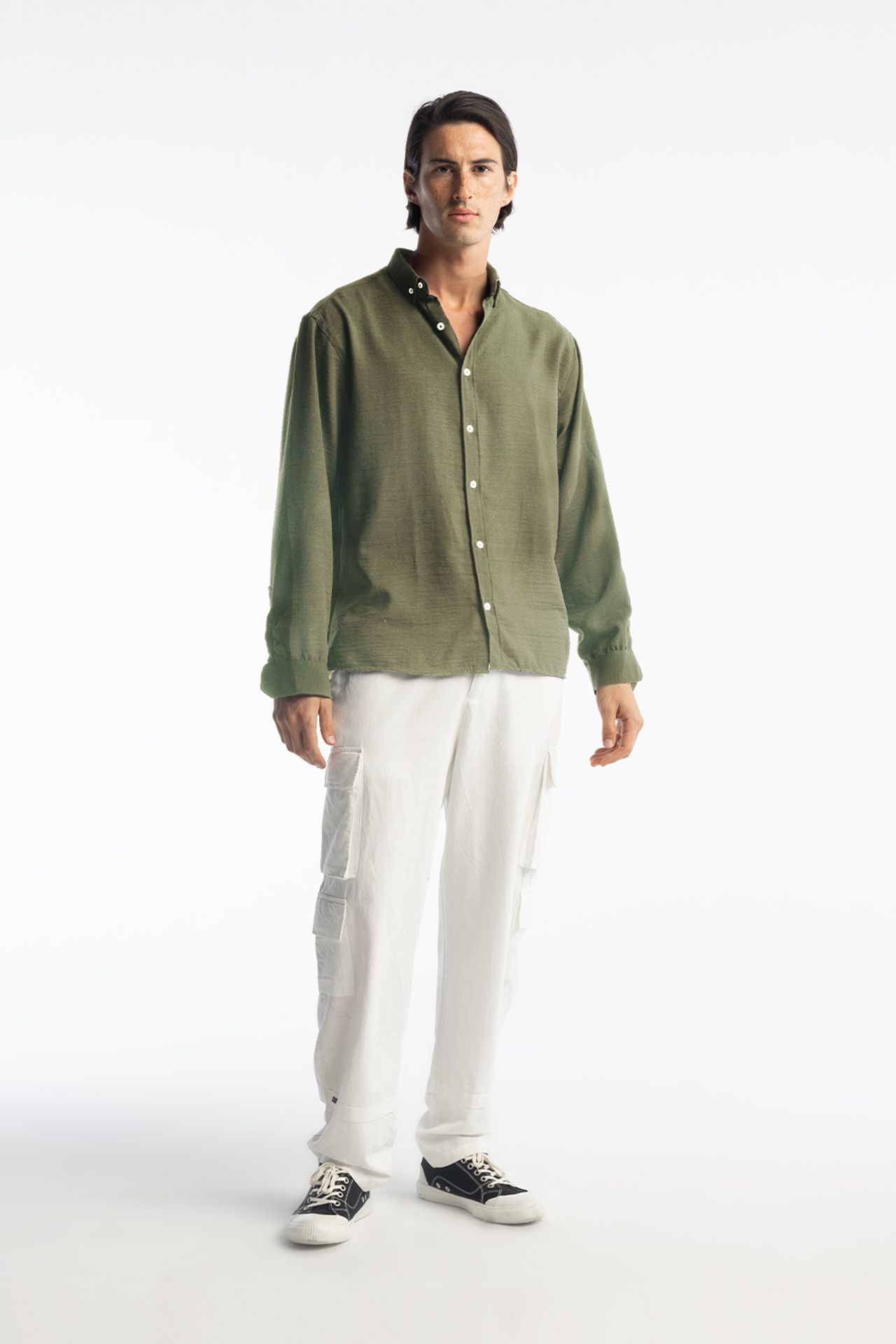GIESTO Oversized Button-Up Long Sleeve Shirt 3