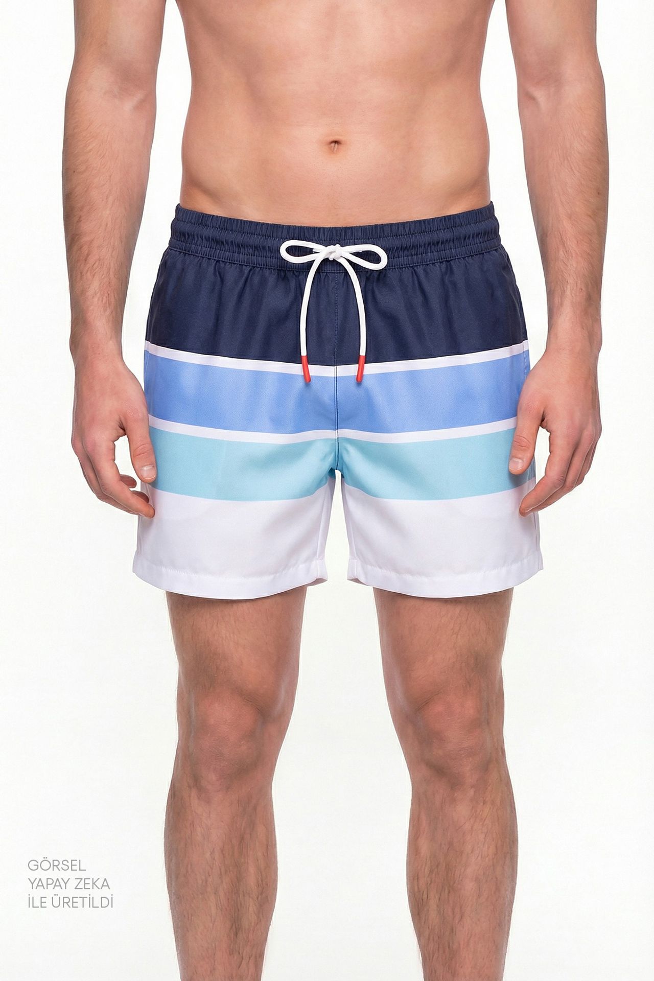 PENTI Men's Striped Swim Shorts 1