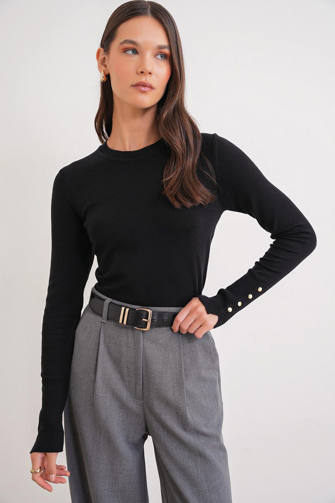 Mixray Crew Neck Knit Sweater 1