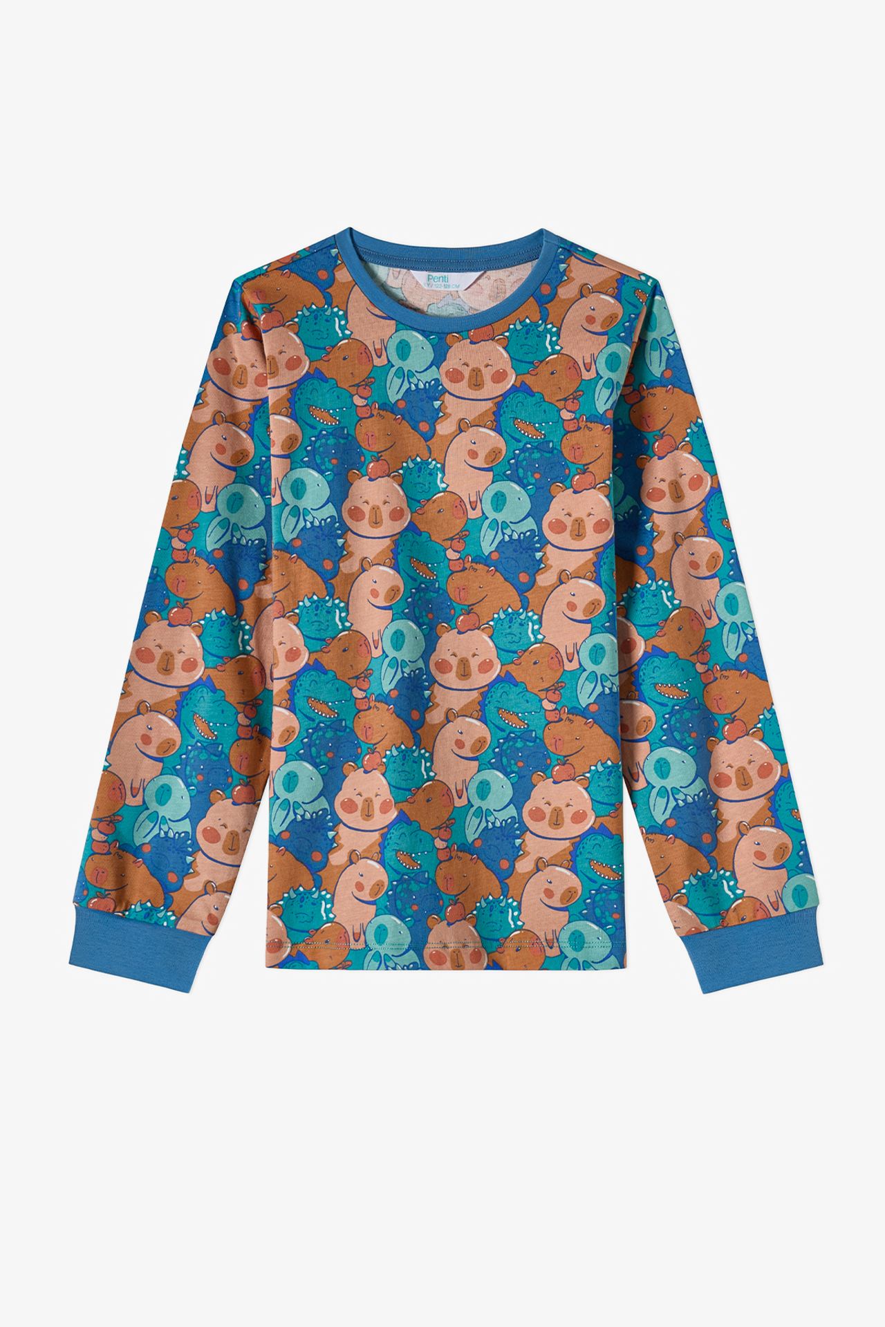 PENTI Boys' Capy&dino Together Cotton Long Sleeve Pajama Set 6