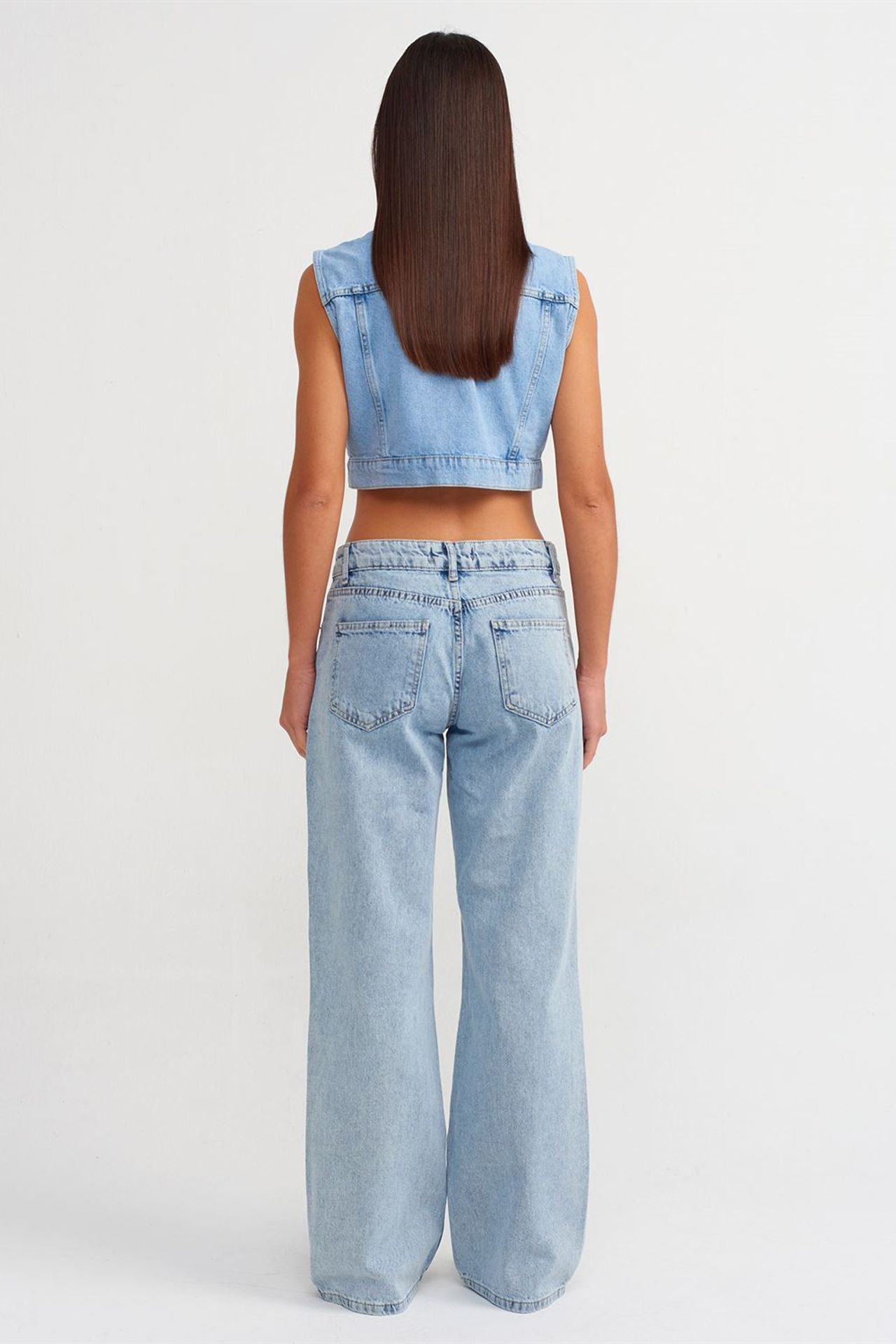 DILVIN Women's High-Waist Wide-Leg Jeans 2