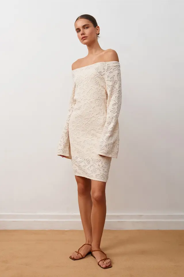DILVIN Fitted Lace Mini Dress