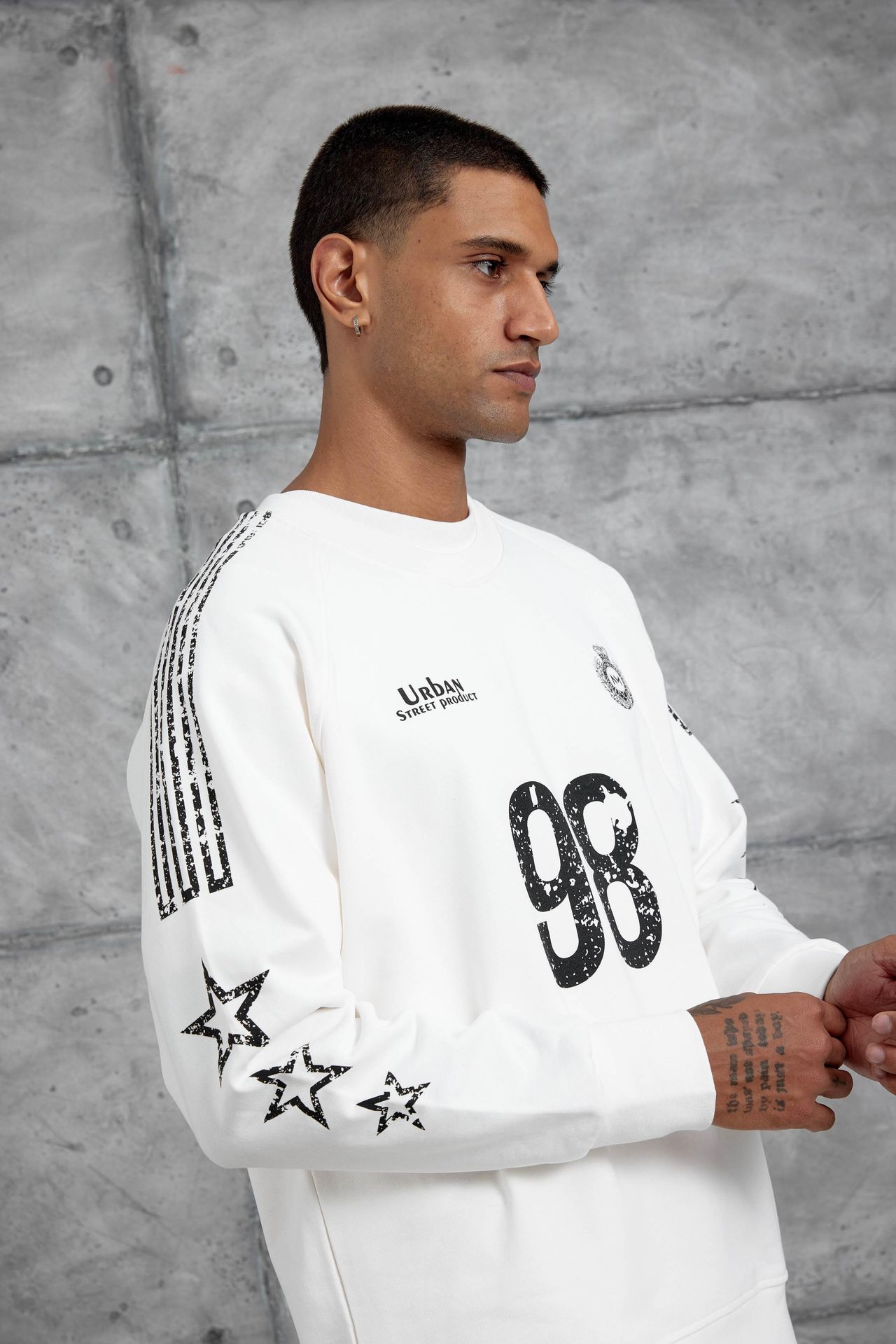 NOMARC Rahat Bisiklet Yaka Uzun Kollu Sweatshirt 2