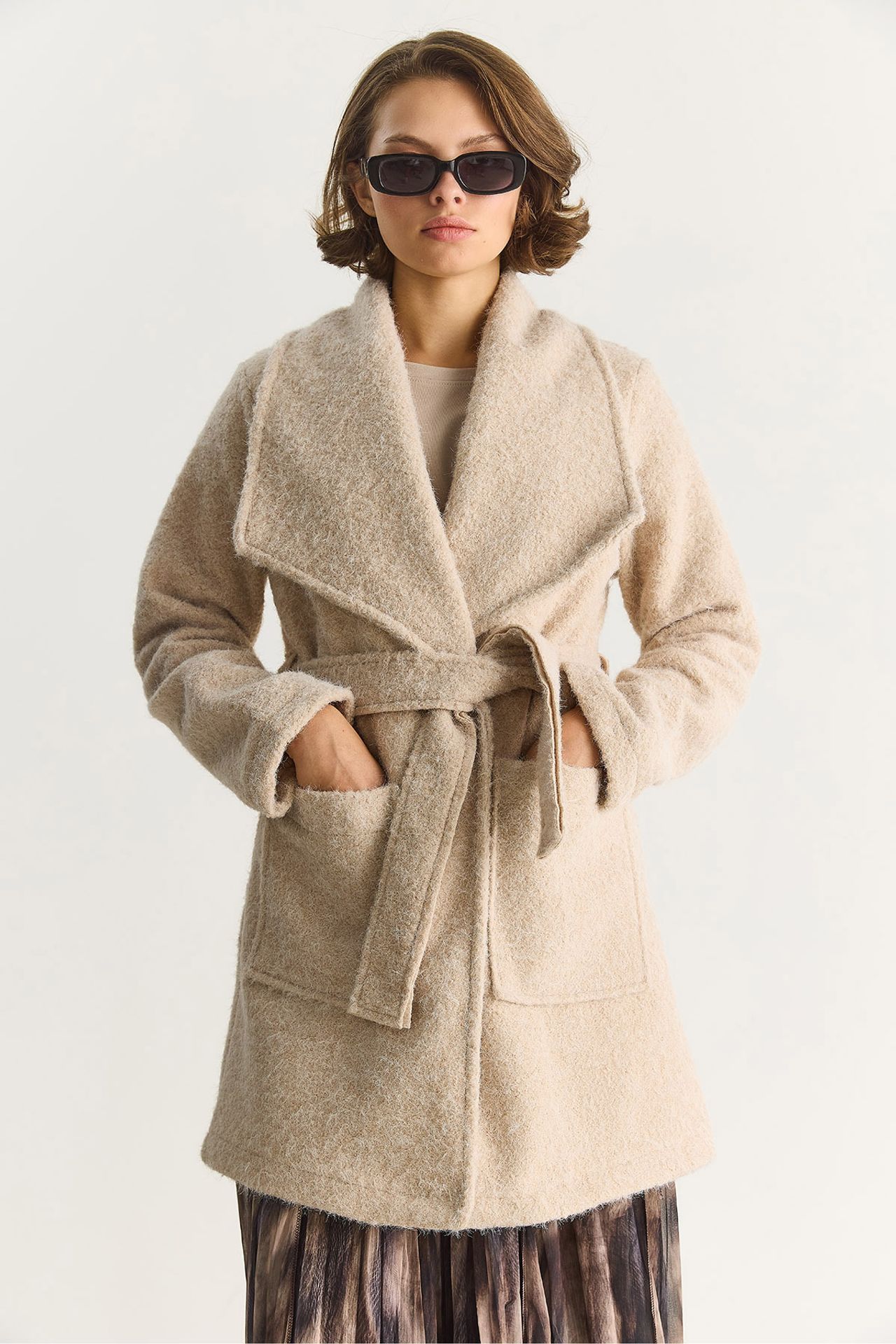 LUCCI Textured Midi Coat 6