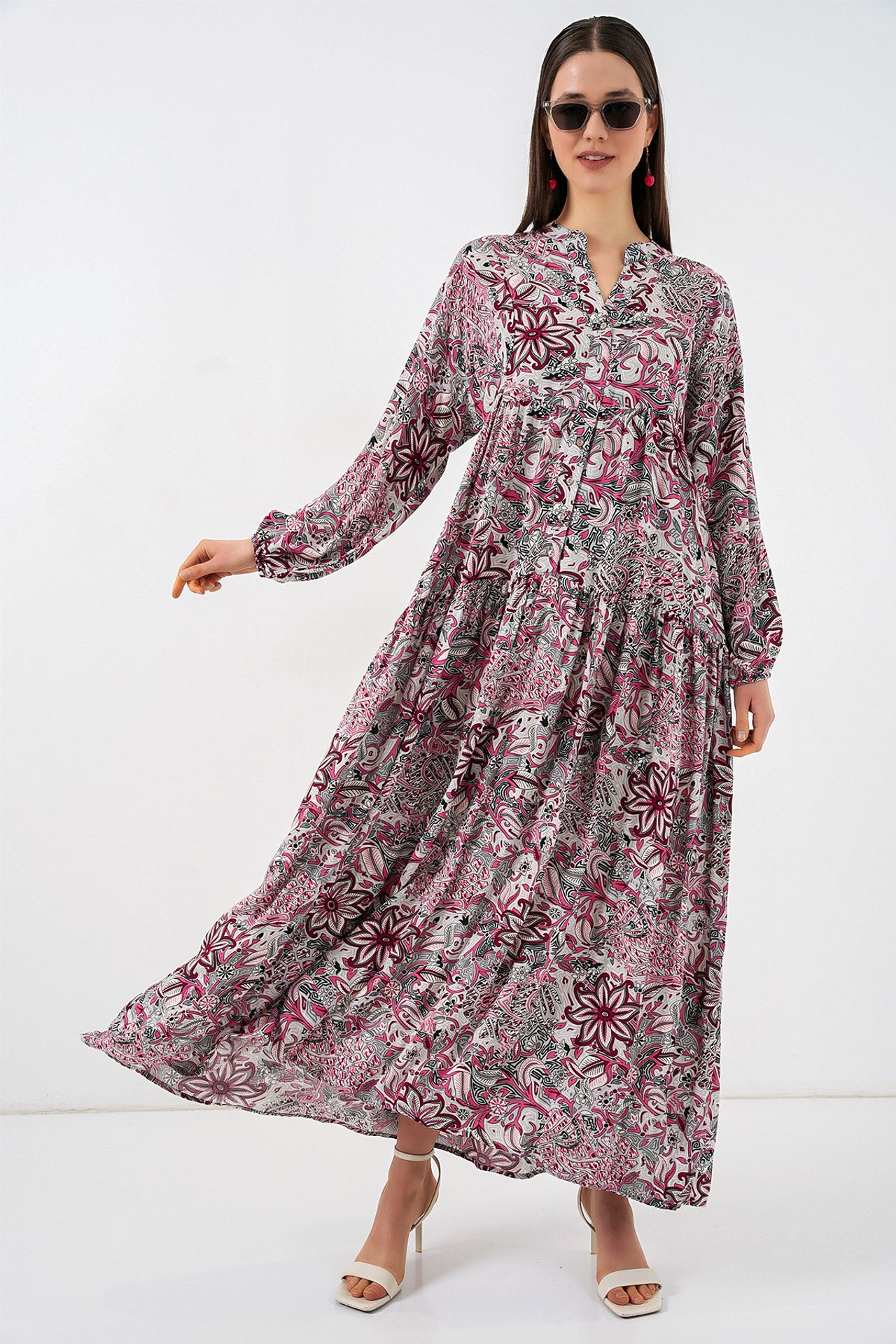 BDART Patterned V-Neck Maxi Dress 2