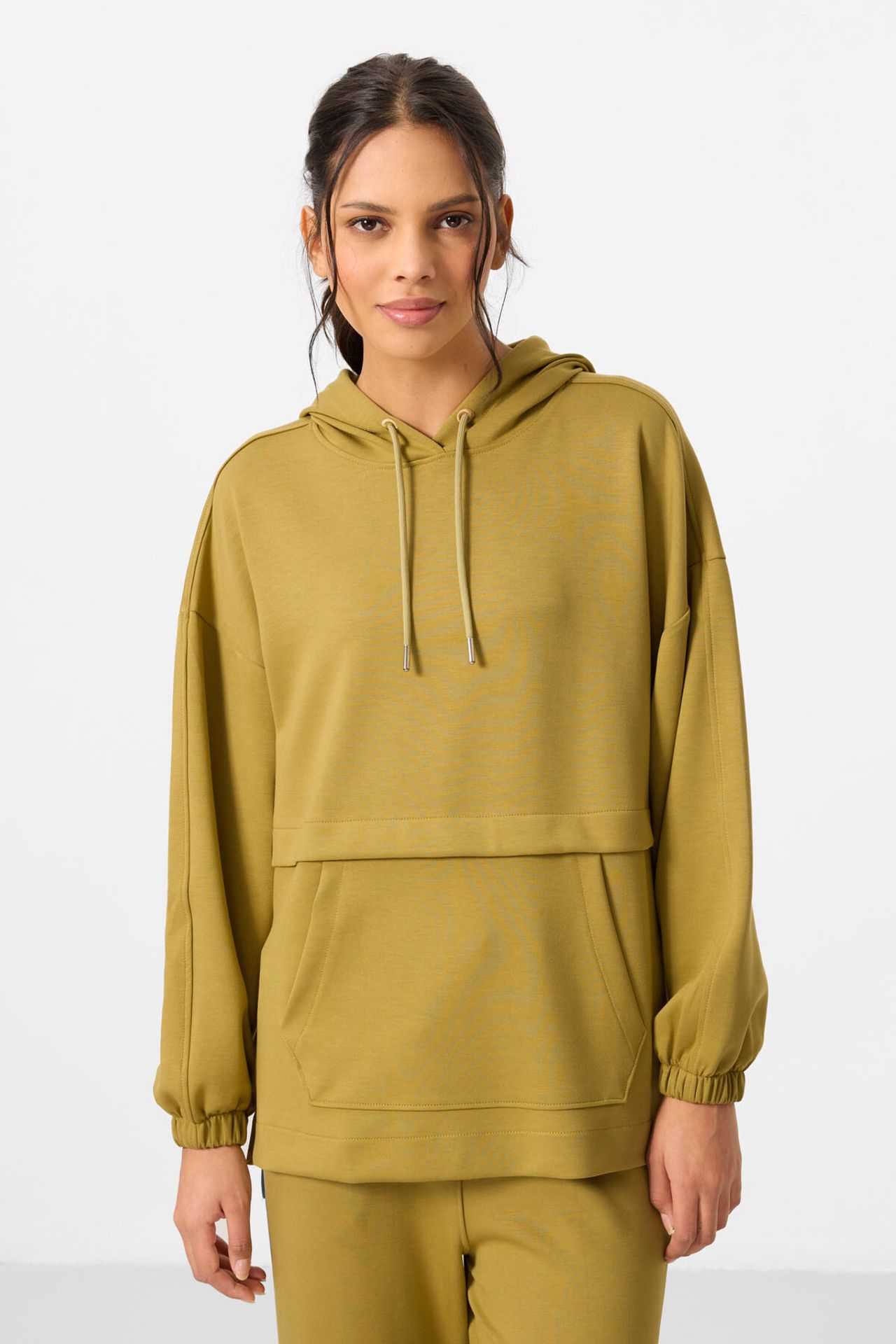 TOMMY Oversized Hooded Sweatshirt And Wide-Leg Pants Set 4