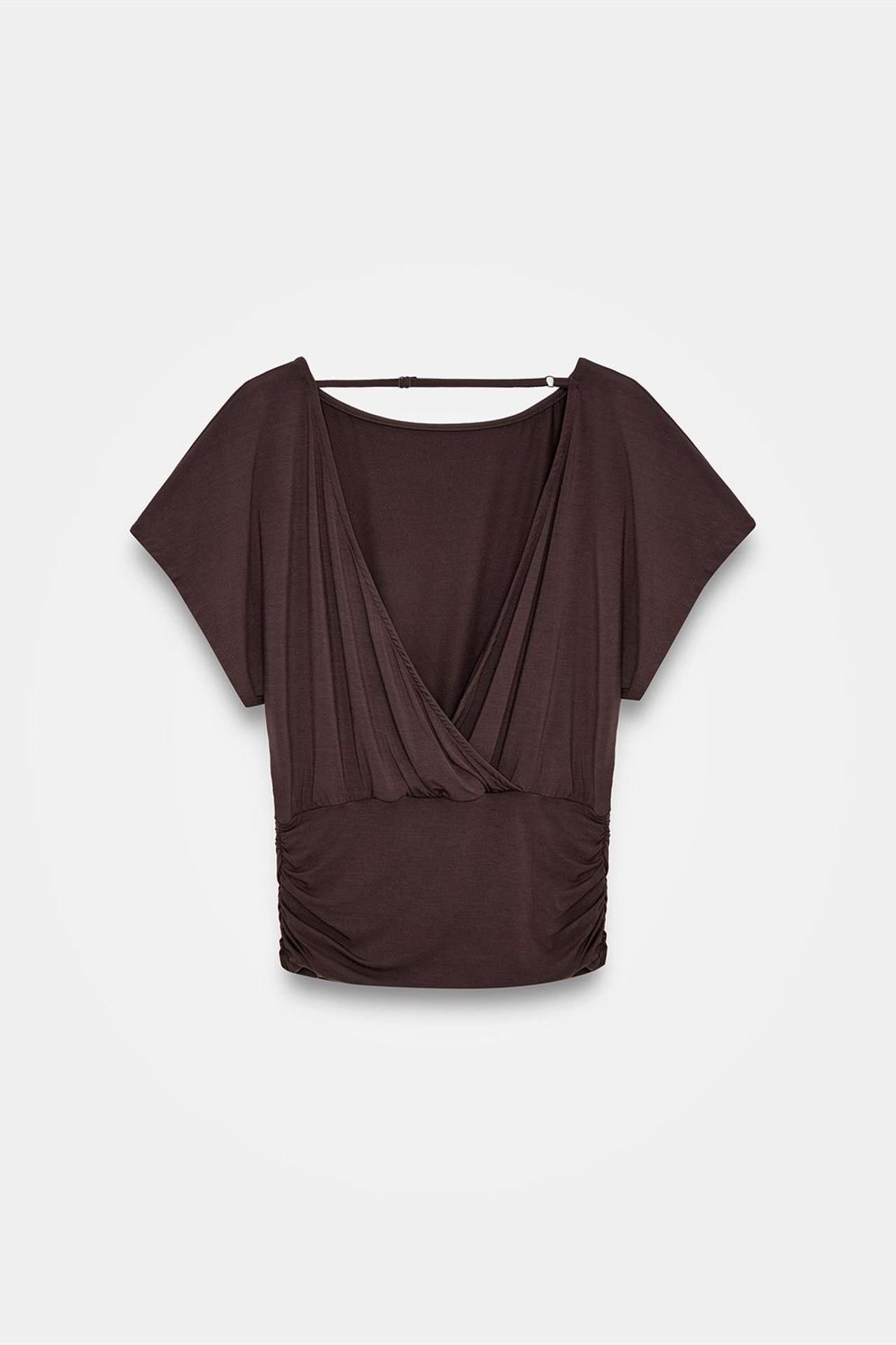 DILVIN Women's Modal Blend Cut-out Crew Neck Blouse 6