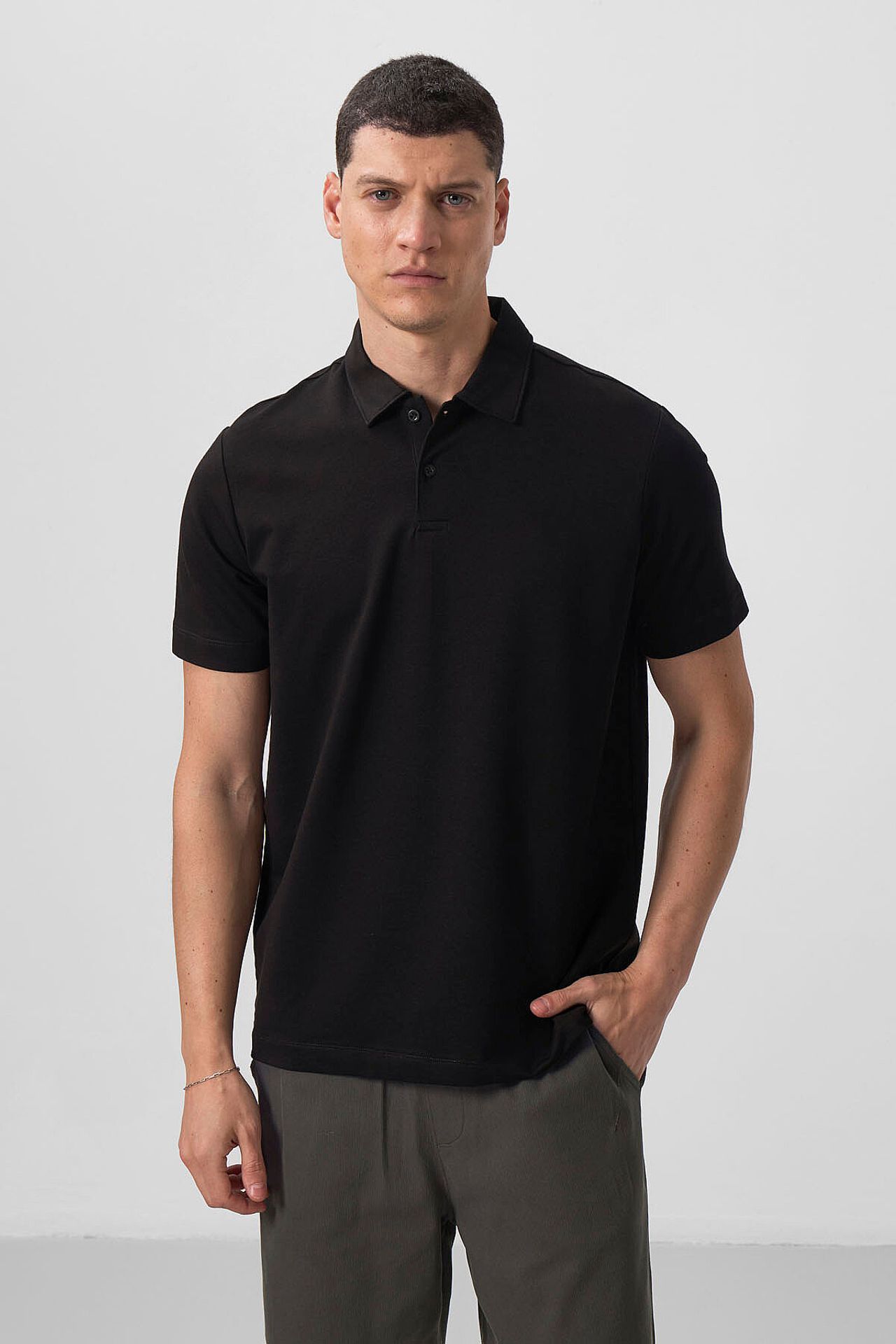 TOMMY Men's Cotton-Elastane Polo T-Shirt 4