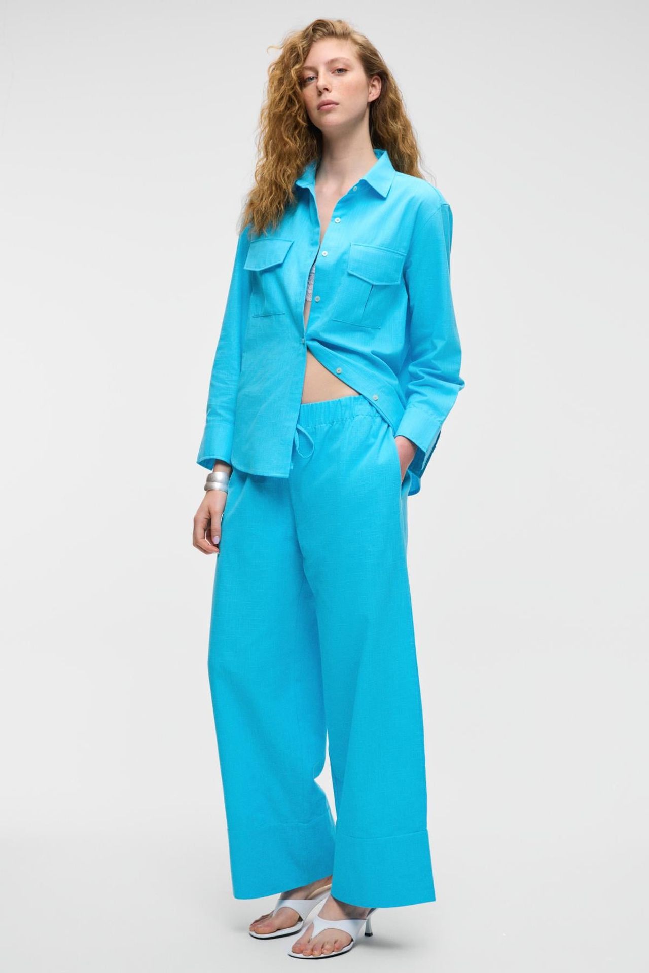 GRIMELANGE High Waist Wide Leg Trousers 1