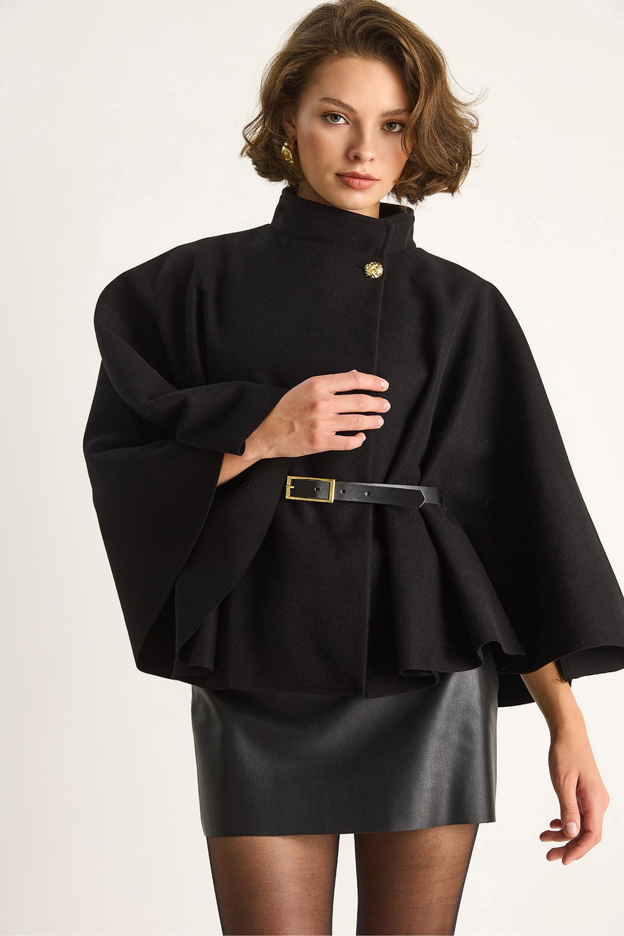 LUCCI Oversized Wool Blend Overcoat 2