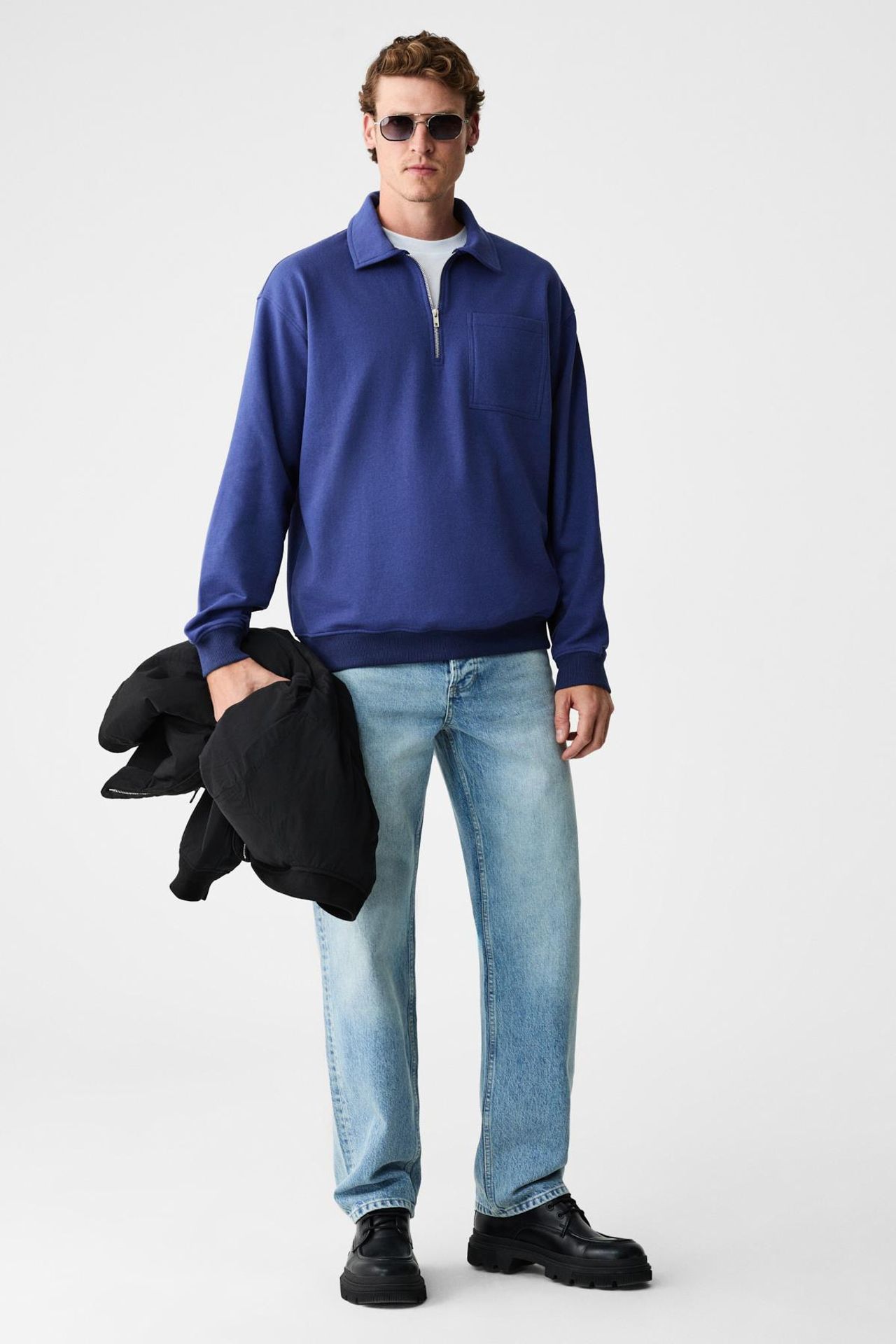 GRIMELANGE Yarım Fermuarlı Sweatshirt 1