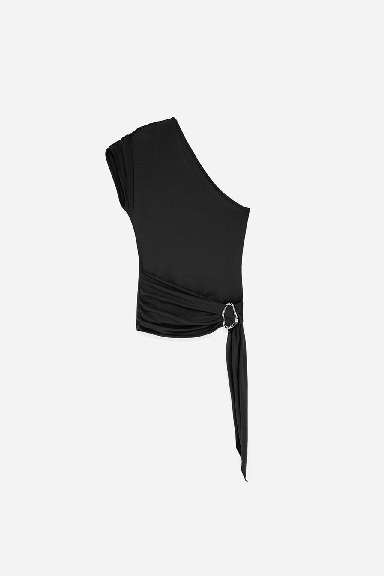 DILVIN Asymmetrical Tie Detail Blouse 5