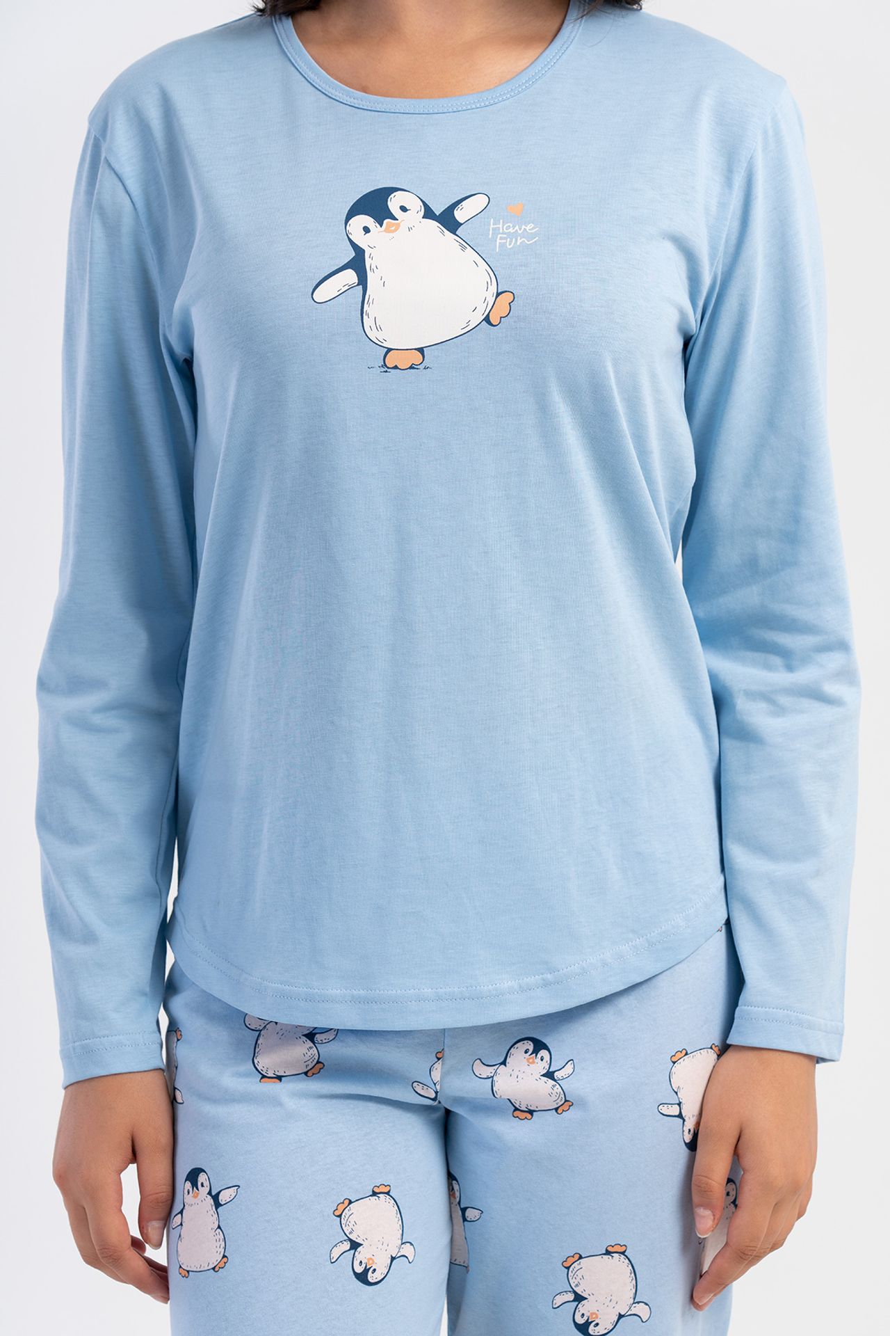 YAKE İki Parçalı Baskılı Pijama Takımı 2