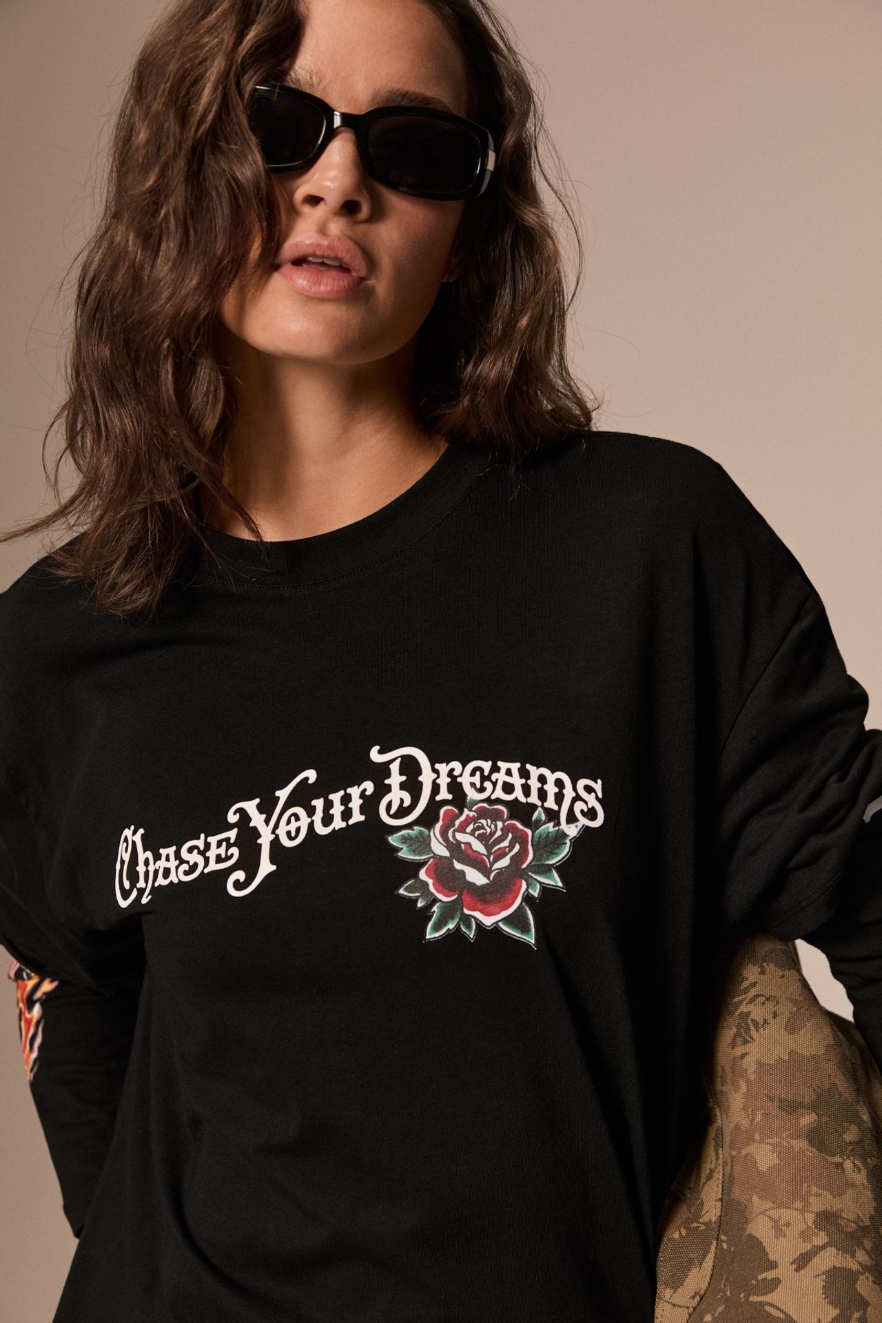 GRIMELANGE Printed Long Sleeve Crew Neck T-Shirt 4