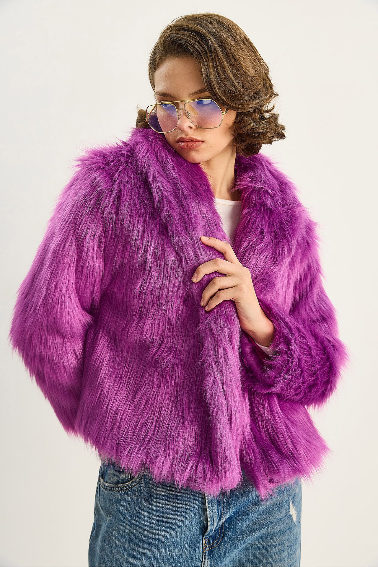 LUCCI Faux-Fur Coat