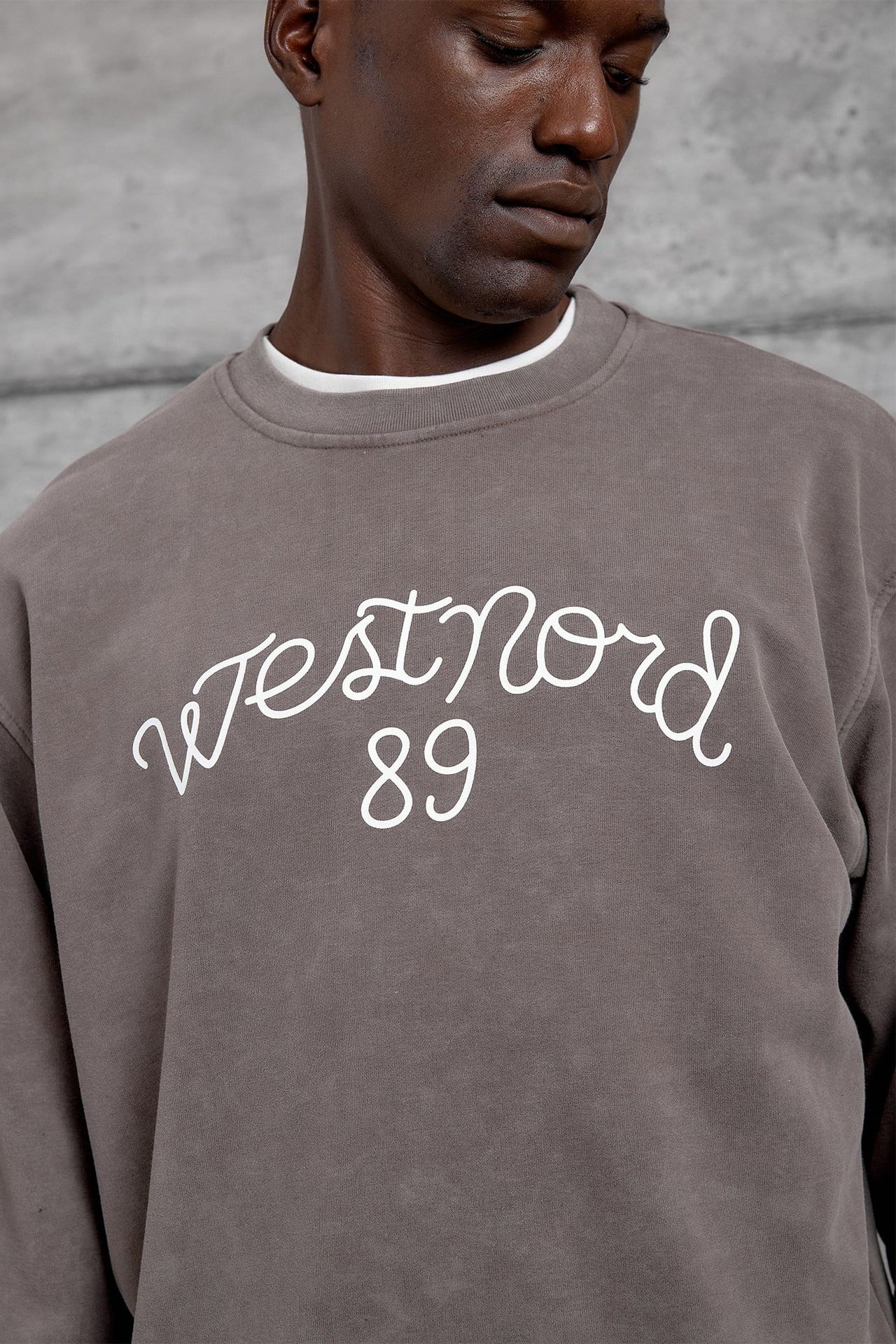 NOMARC Baskılı Oversize Bisiklet Yaka Sweatshirt 2