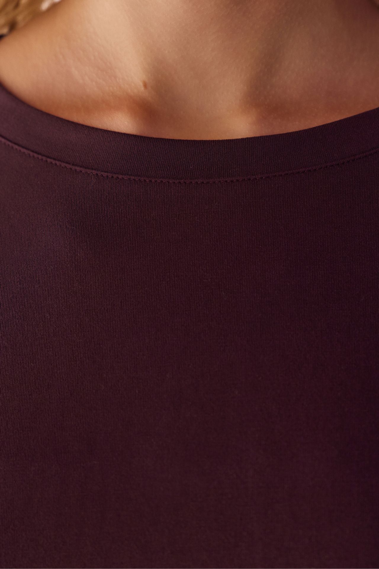 PENTI Modal Top With Slit Detail, Long Sleeve 3
