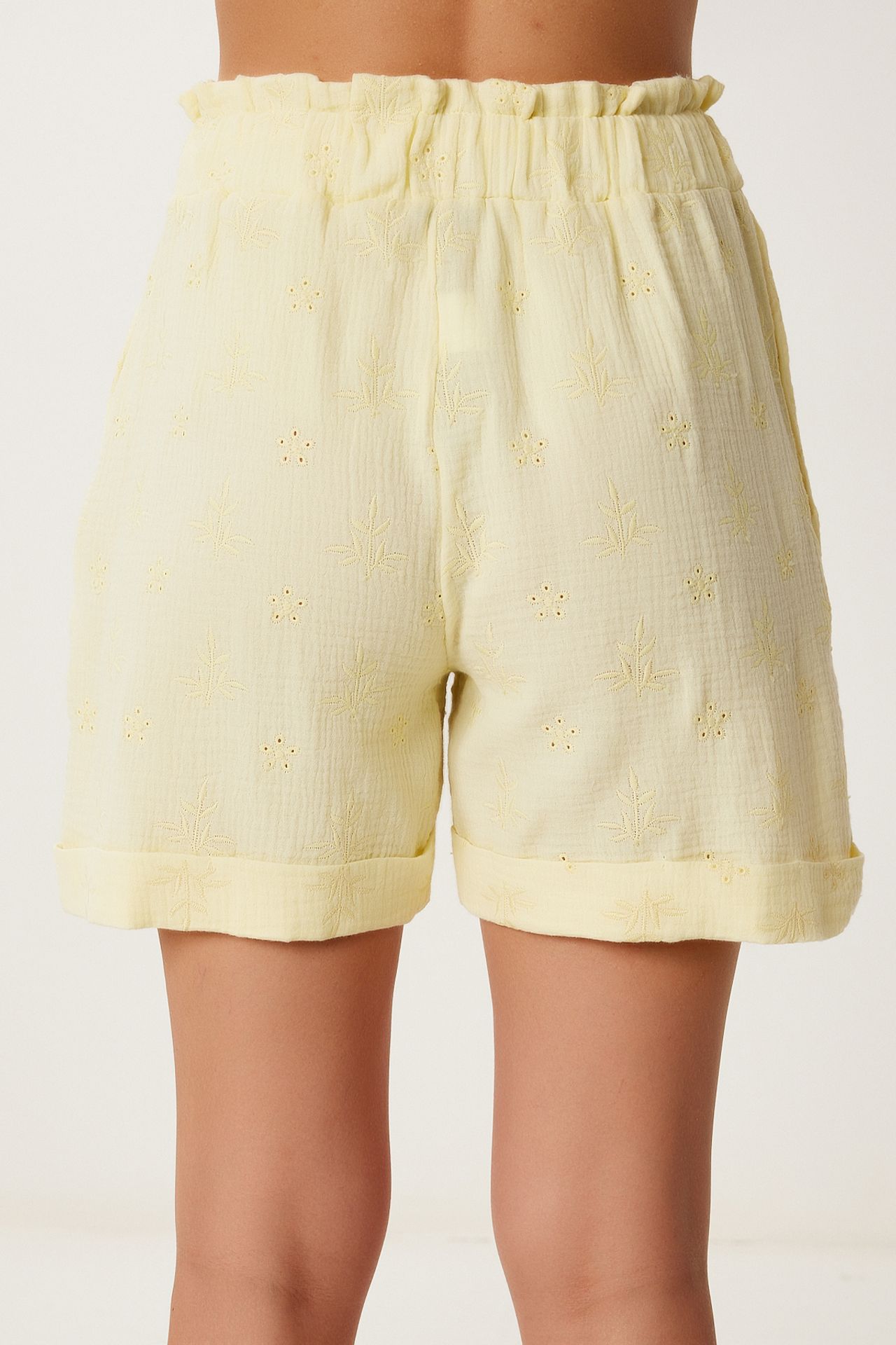 ISTANBUL High Waist Drawstring Mini Shorts with Binding Detail 5