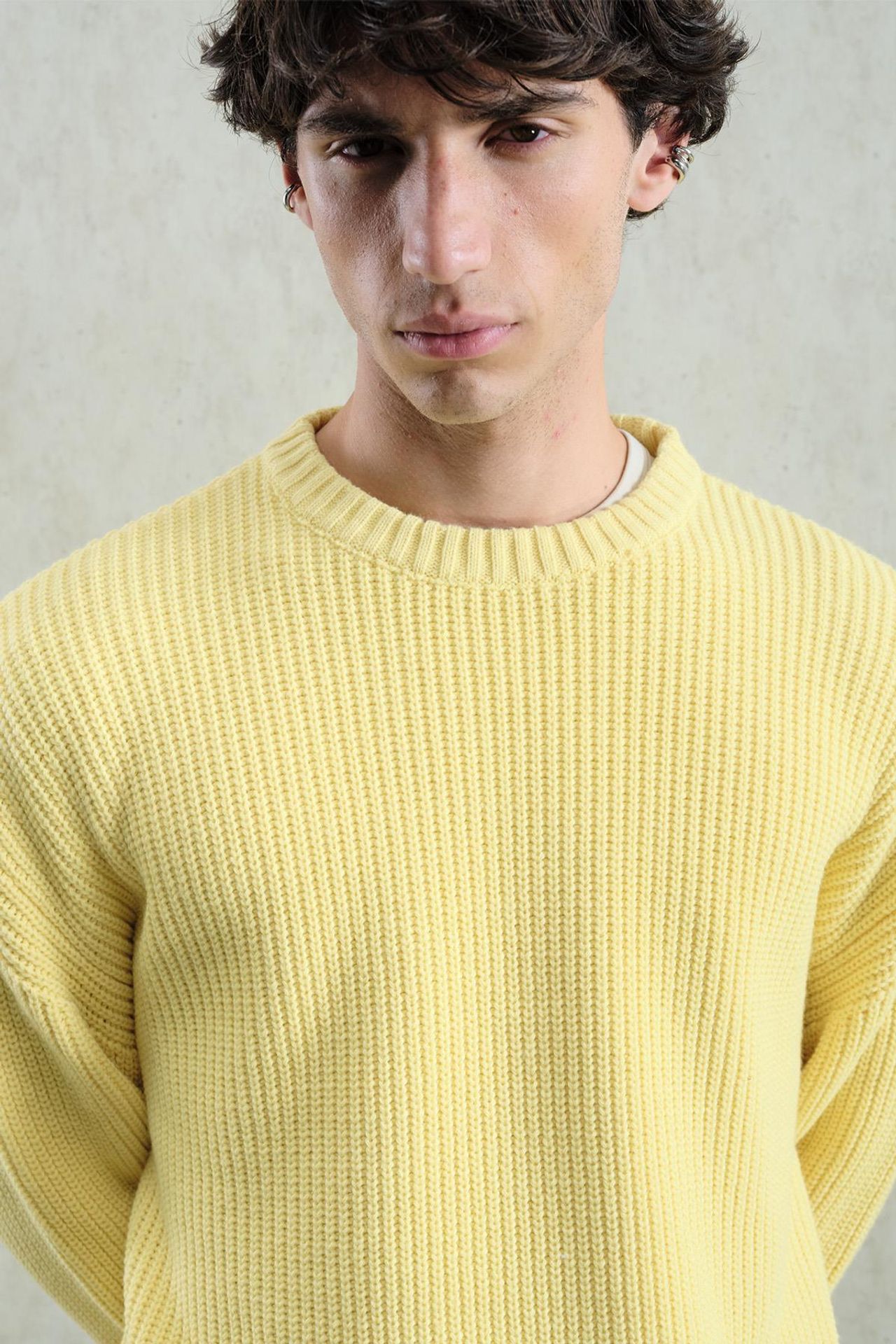 GIESTO Thick Ribbed Crew Neck Sweater 2