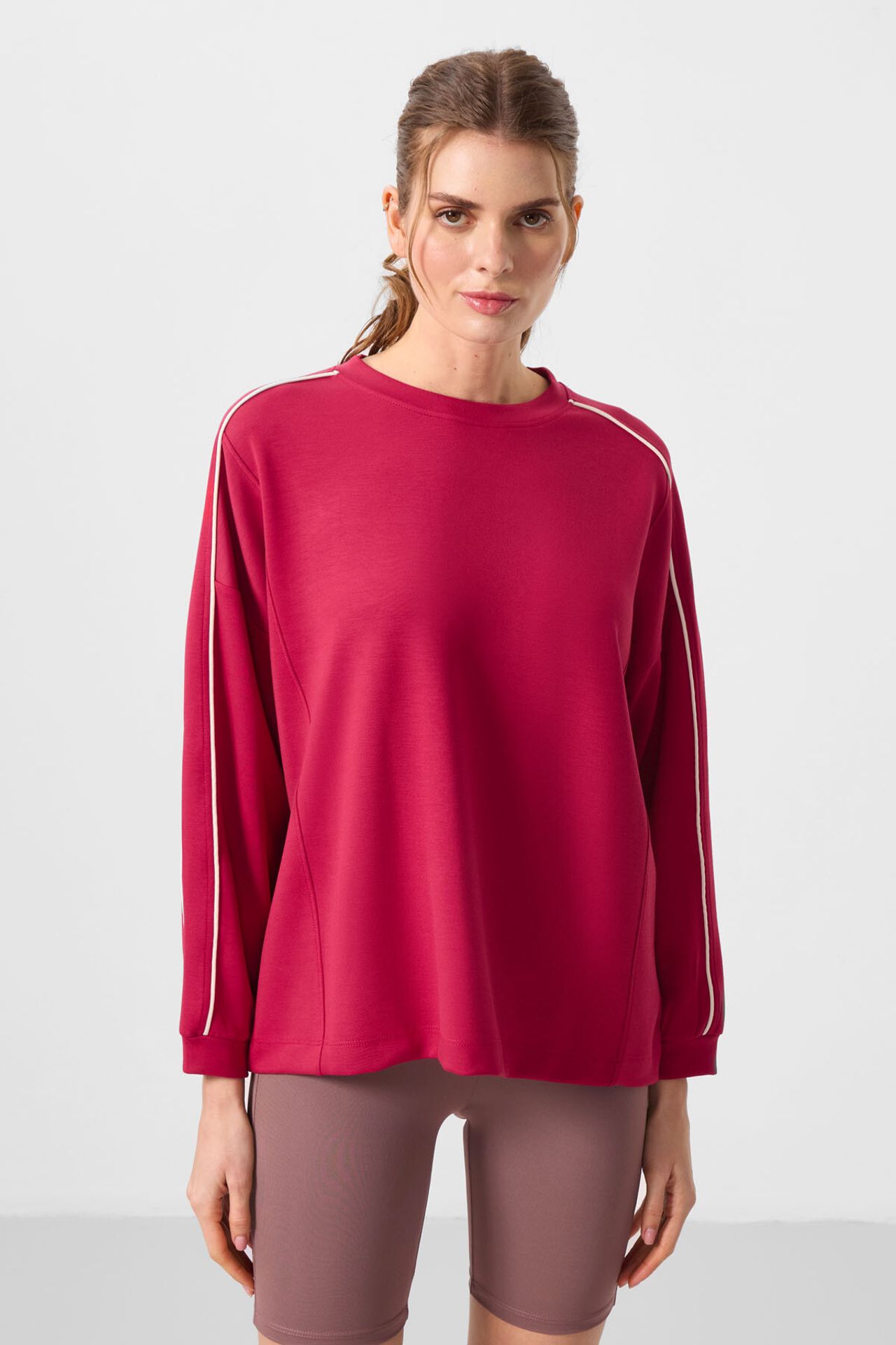 TOMMY Oversized Long Striped Tunic Top