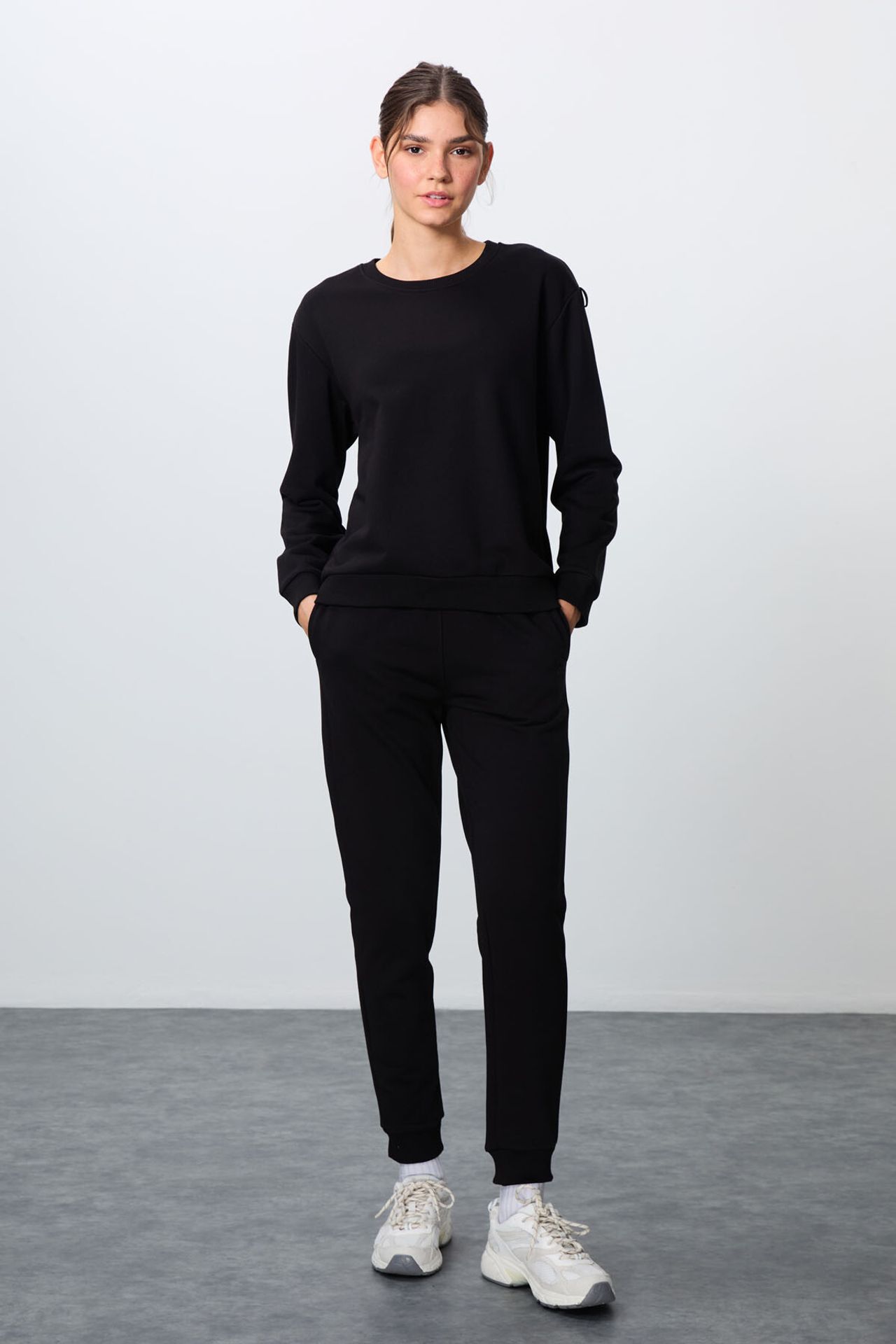 TOMMY Oversized Ribbed Sweatshirt And Pants Set 1