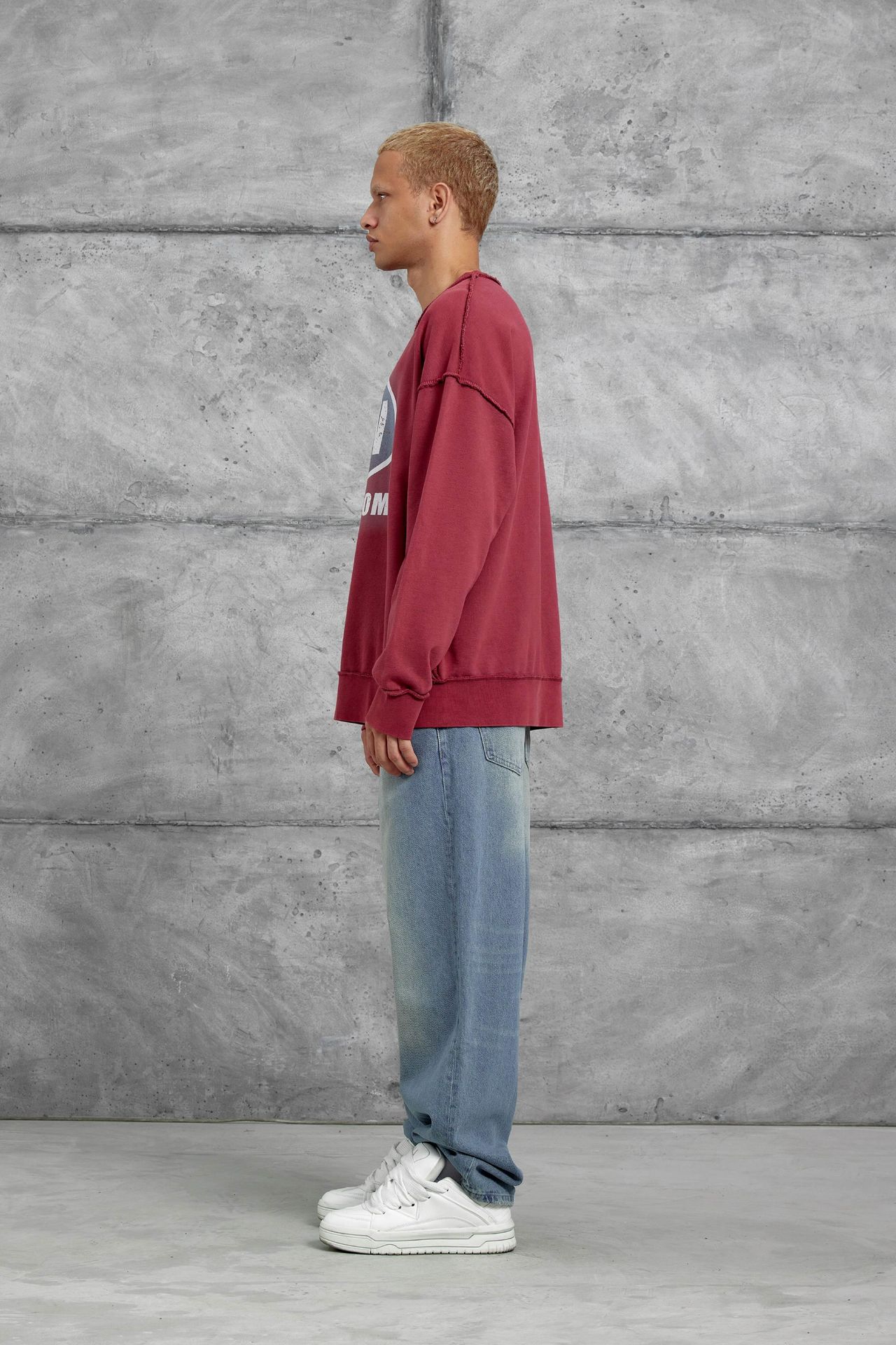 NOMARC Baskılı Oversize Bisiklet Yaka Sweatshirt 5