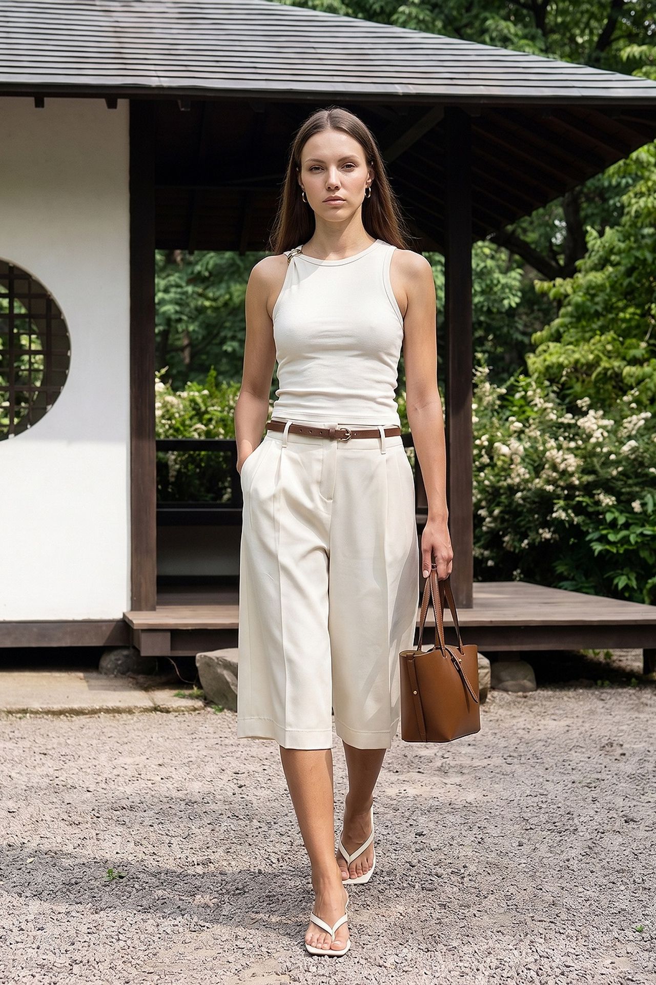 DILVIN Sleeveless Slim-fit Cami Blouse 1