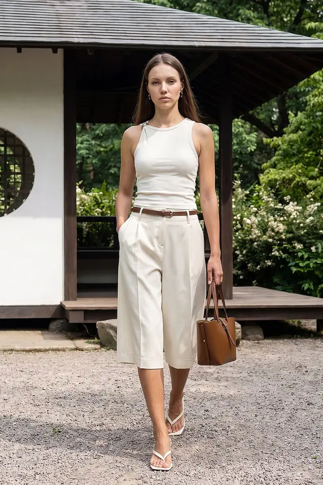 DILVIN Sleeveless Slim-fit Cami Blouse