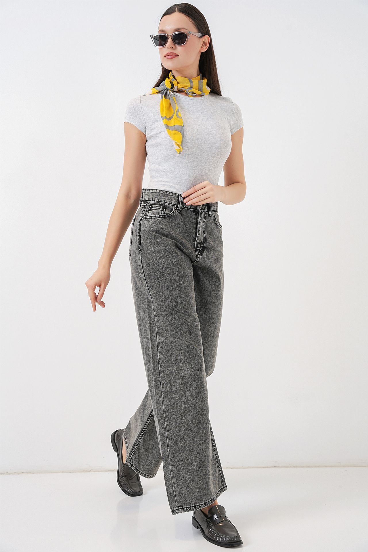 BDART High Waist Loose Fit Wide Leg Denim Jeans 3