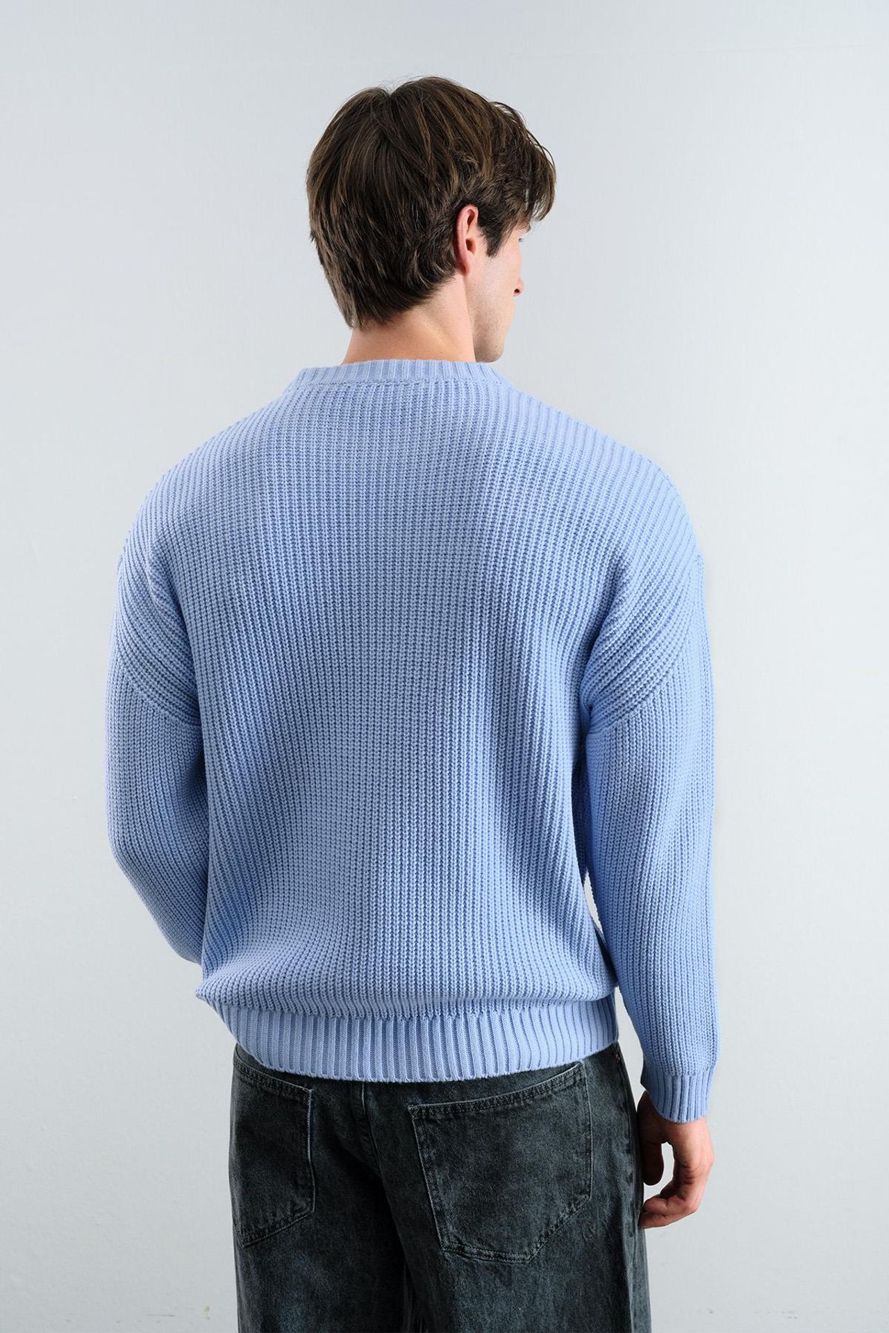 GIESTO Comfort Fit Ribbed Crew Neck Sweater 2