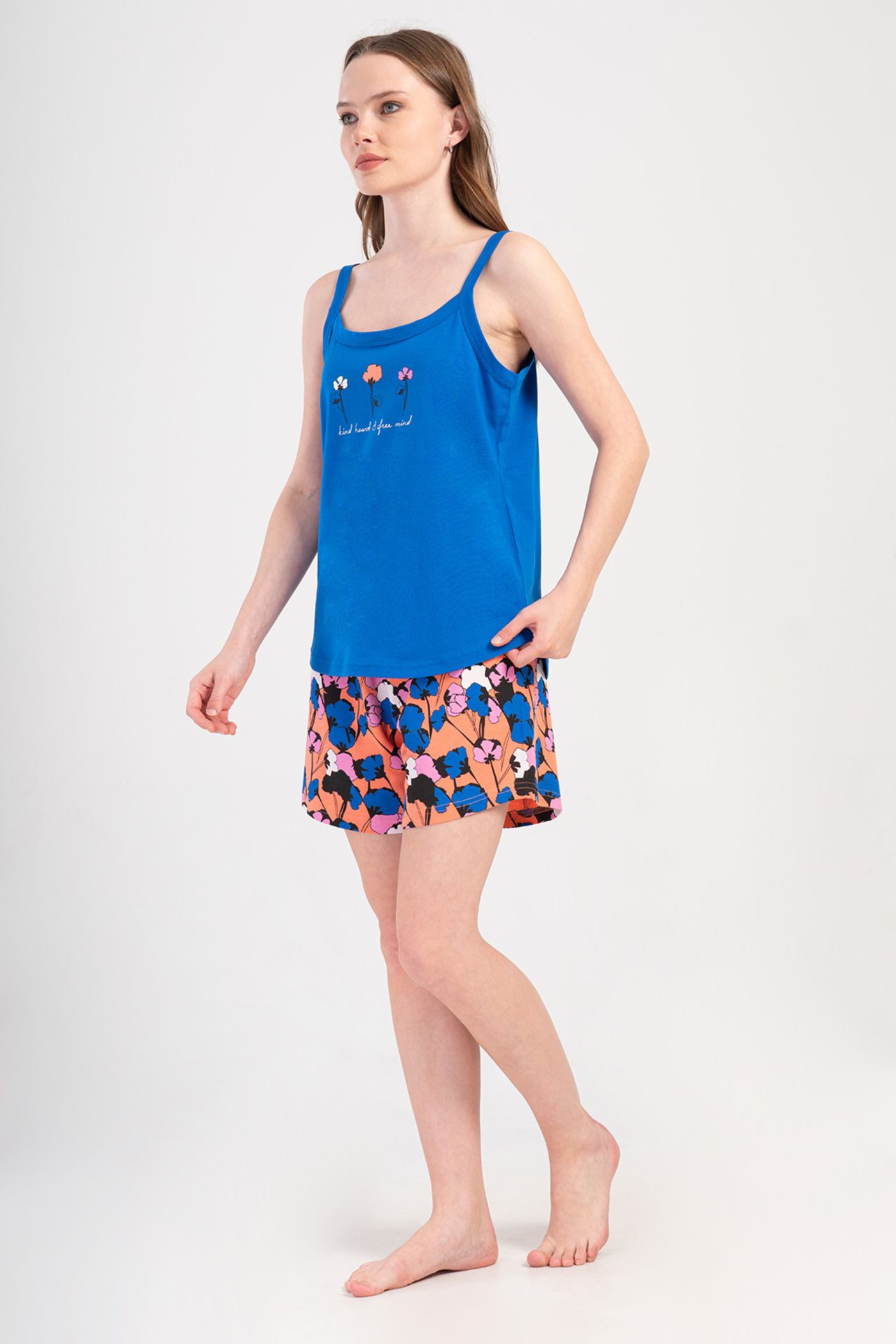 YAKE Soyut Desenli 2 Parçalı Pijama Takımı 3