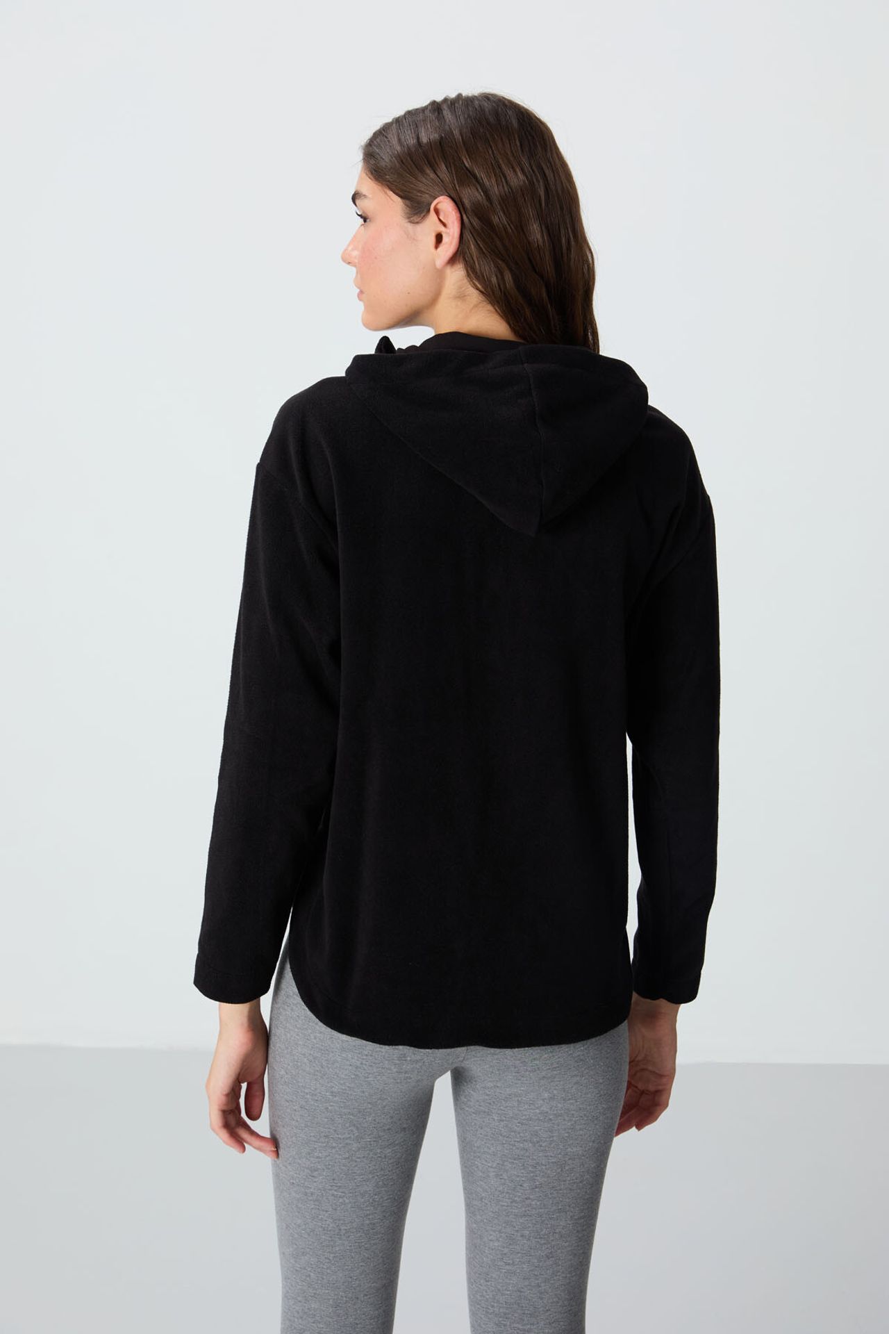 TOMMY Oversized Plush Half-zip Hooded Sweatshirt 6