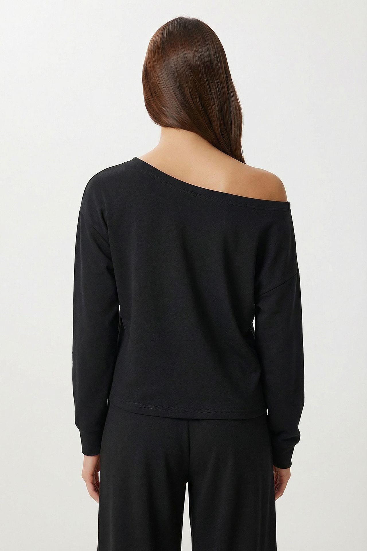 ISTANBUL Boat Neck Long Sleeve High Waist Wide Leg Two-Piece Set 8