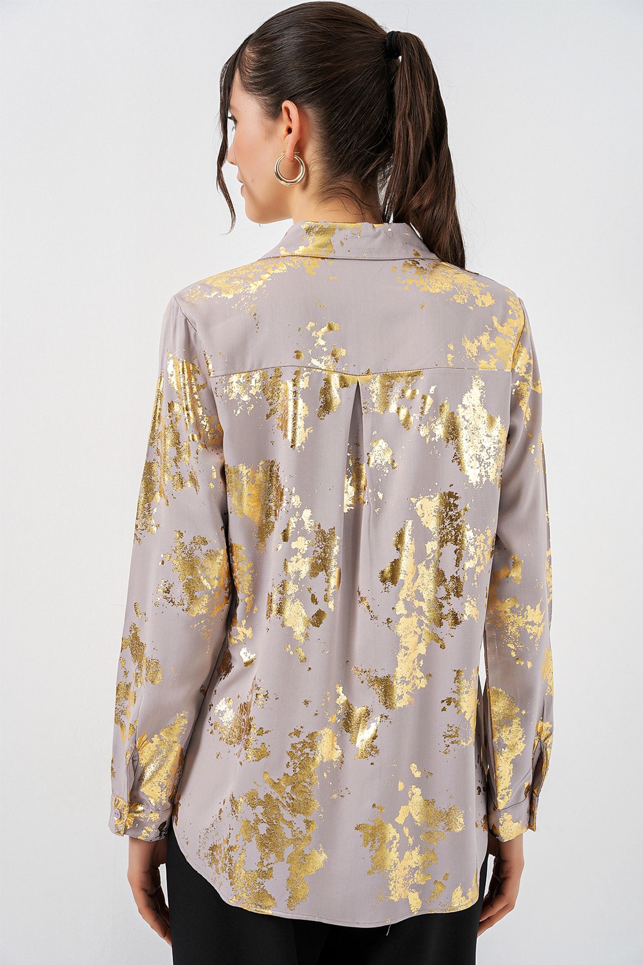 BDART Oversized Abstract Print Button-Front Shirt 6