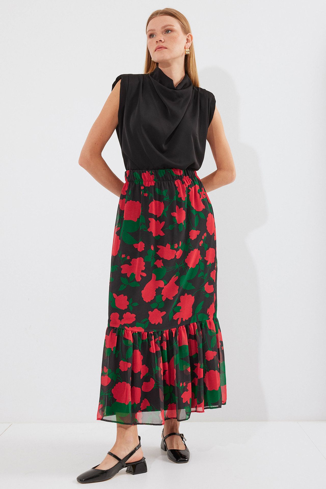BDART Floral Print Maxi Skirt 6