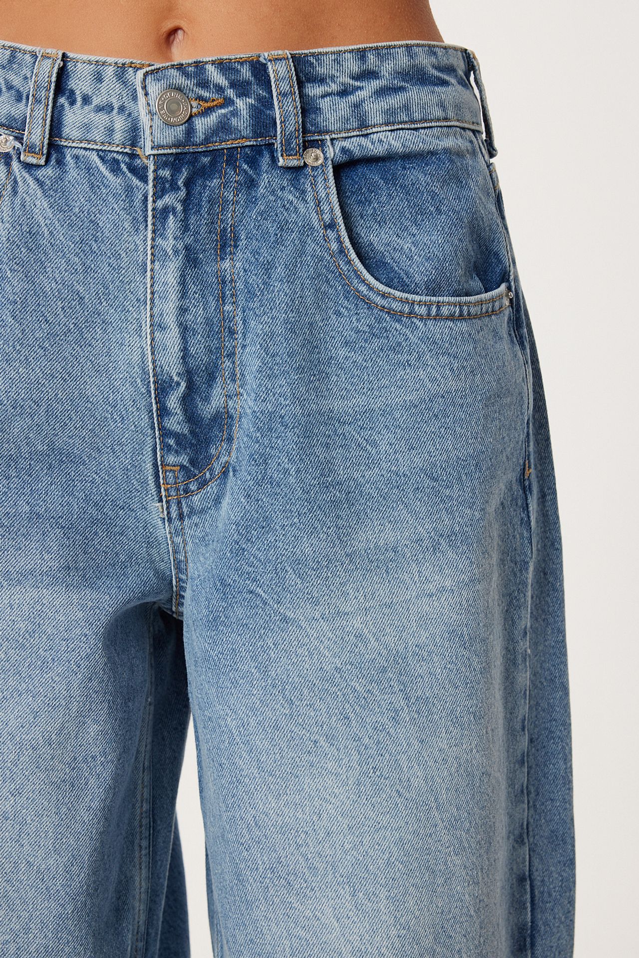 ISTANBUL High Waist Balloon Fit Jeans with Boot Cuff 4