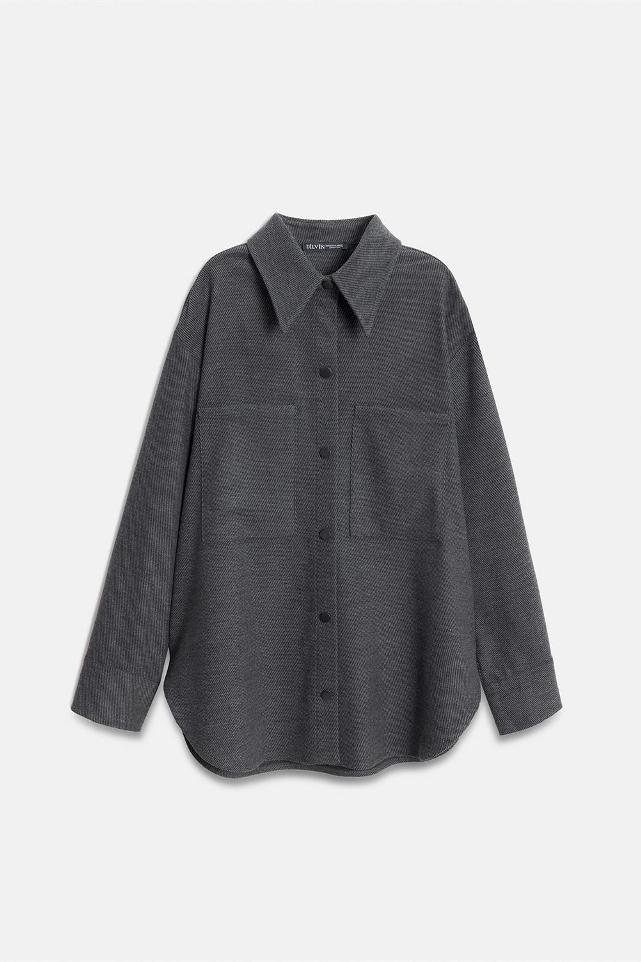DILVIN Oversize Uzun Kollu Örme Gömlek Ceket 5