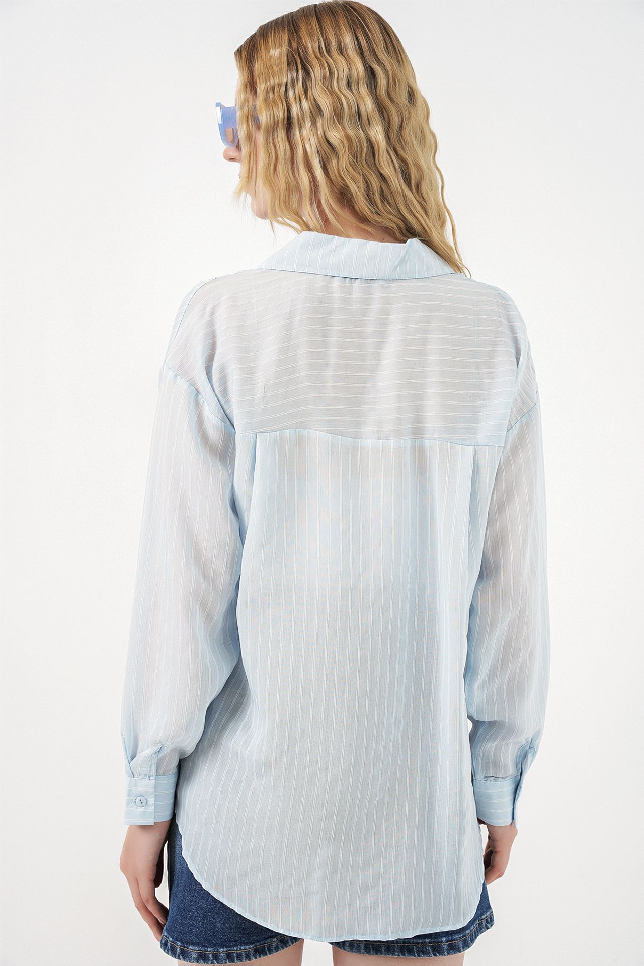 BDART Oversized Striped Button-Front Shirt 6