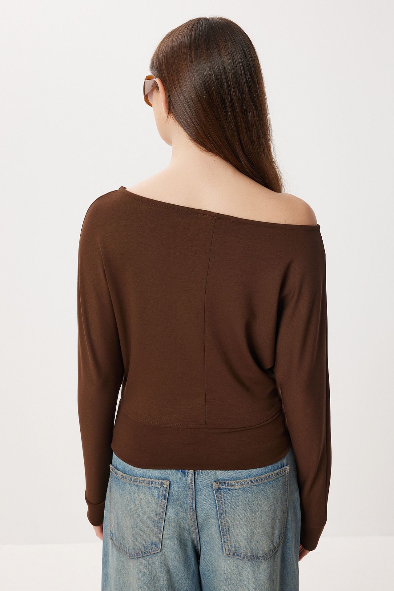 ISTANBUL Asymmetrical Collar Relaxed Fit Blouse 6