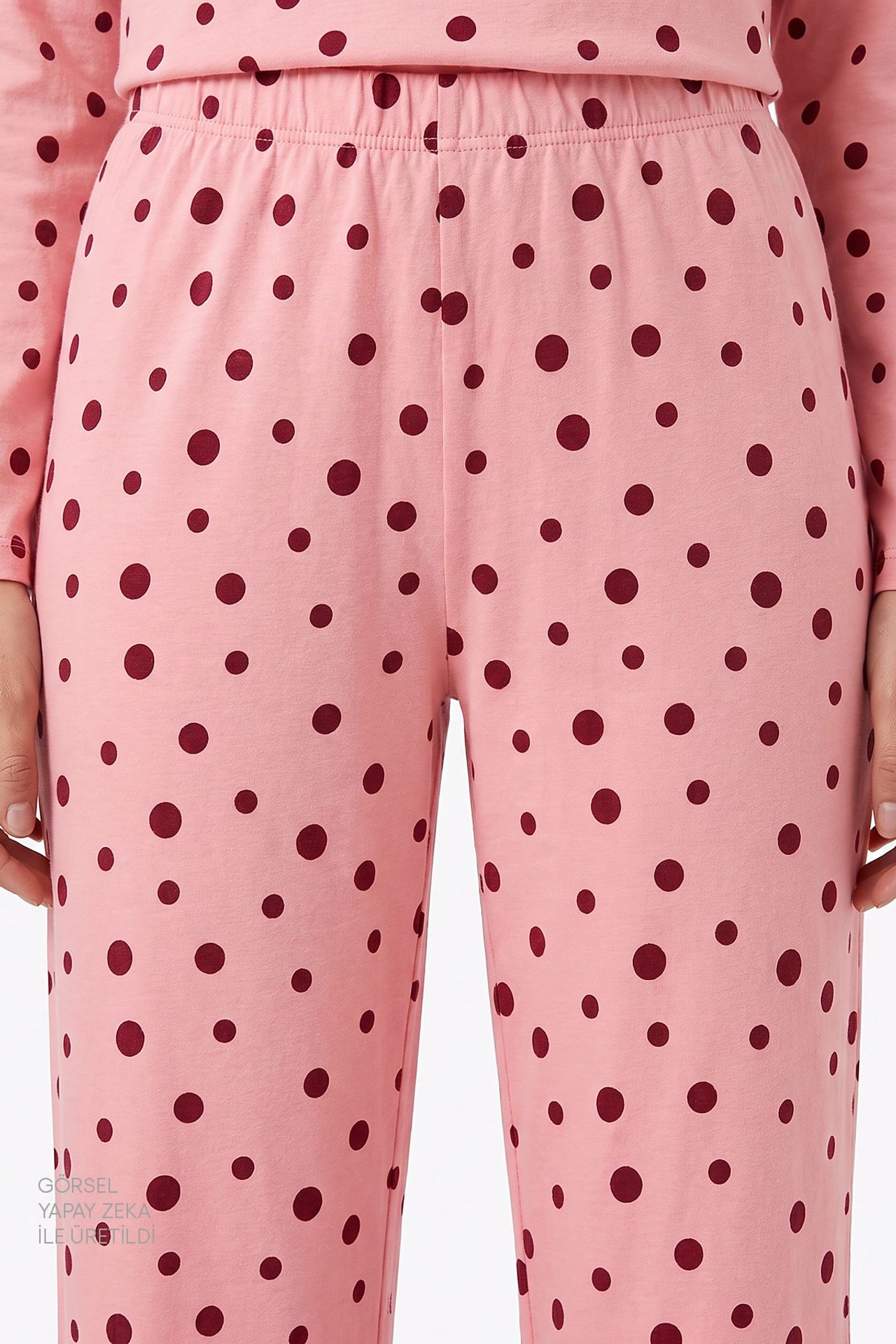 PENTI Berry Polka Dot Long Sleeve Pajama Set 4